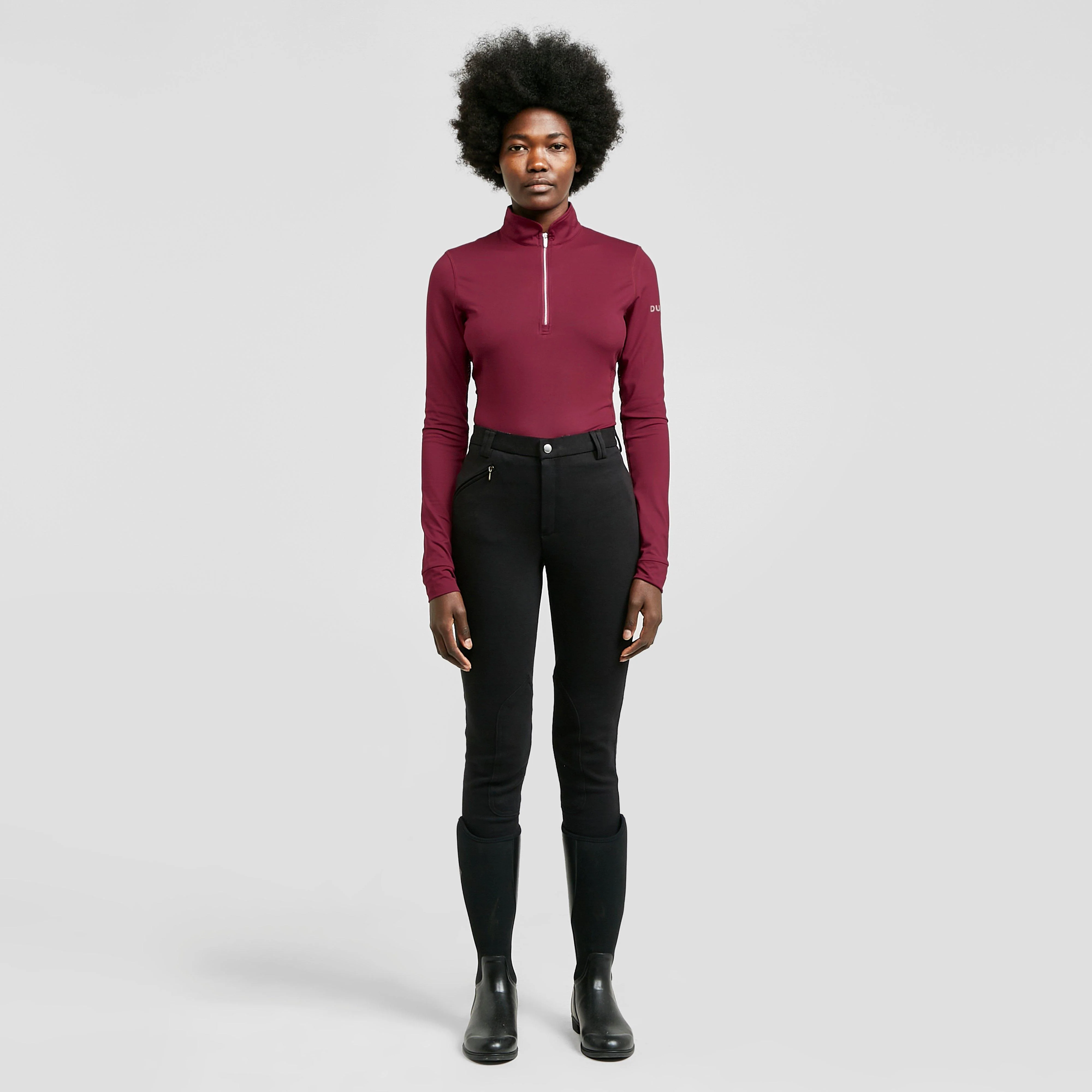 Womens Kylee Long Sleeve Top Deep Crimson Red - Image 3