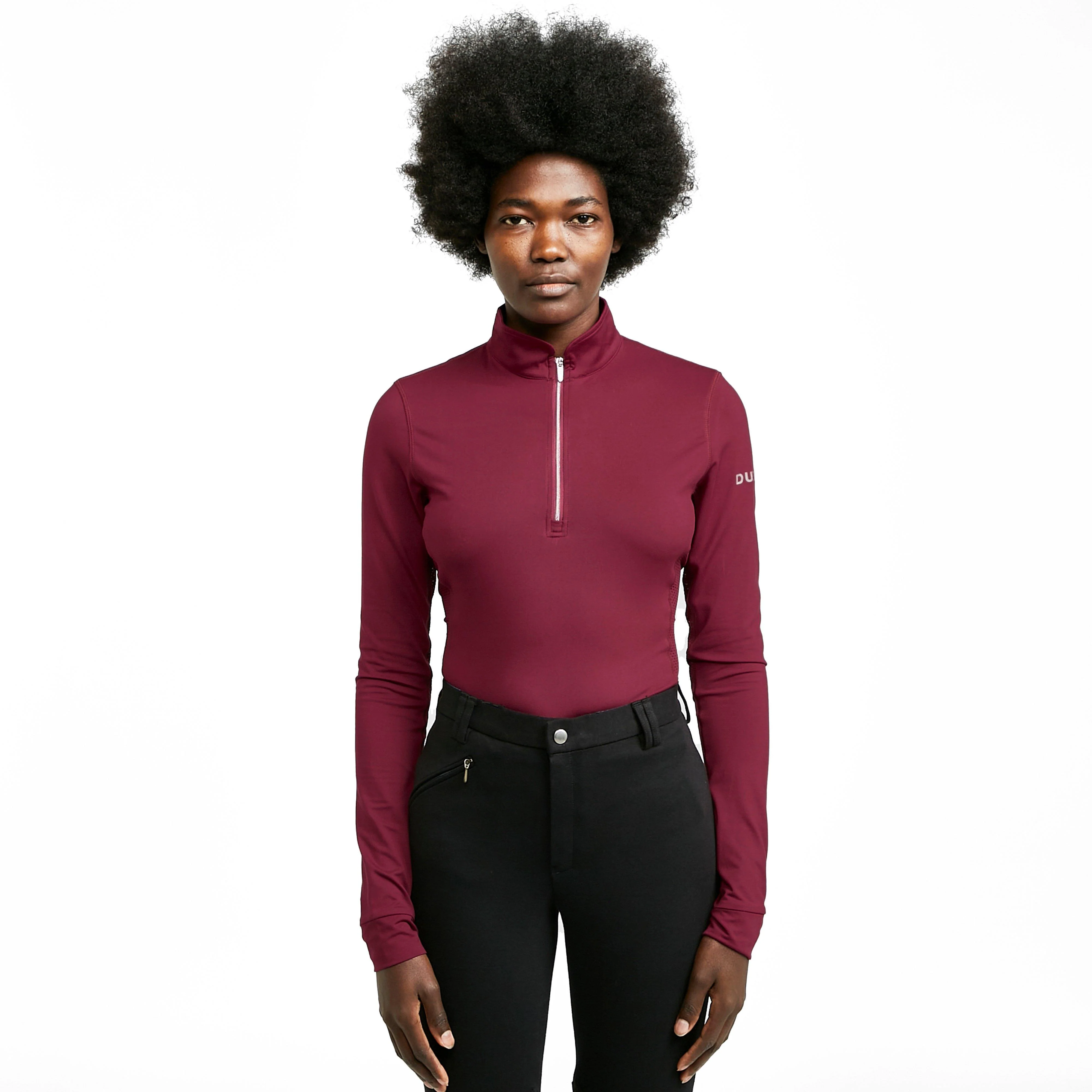 Womens Kylee Long Sleeve Top Deep Crimson Red - Image 7