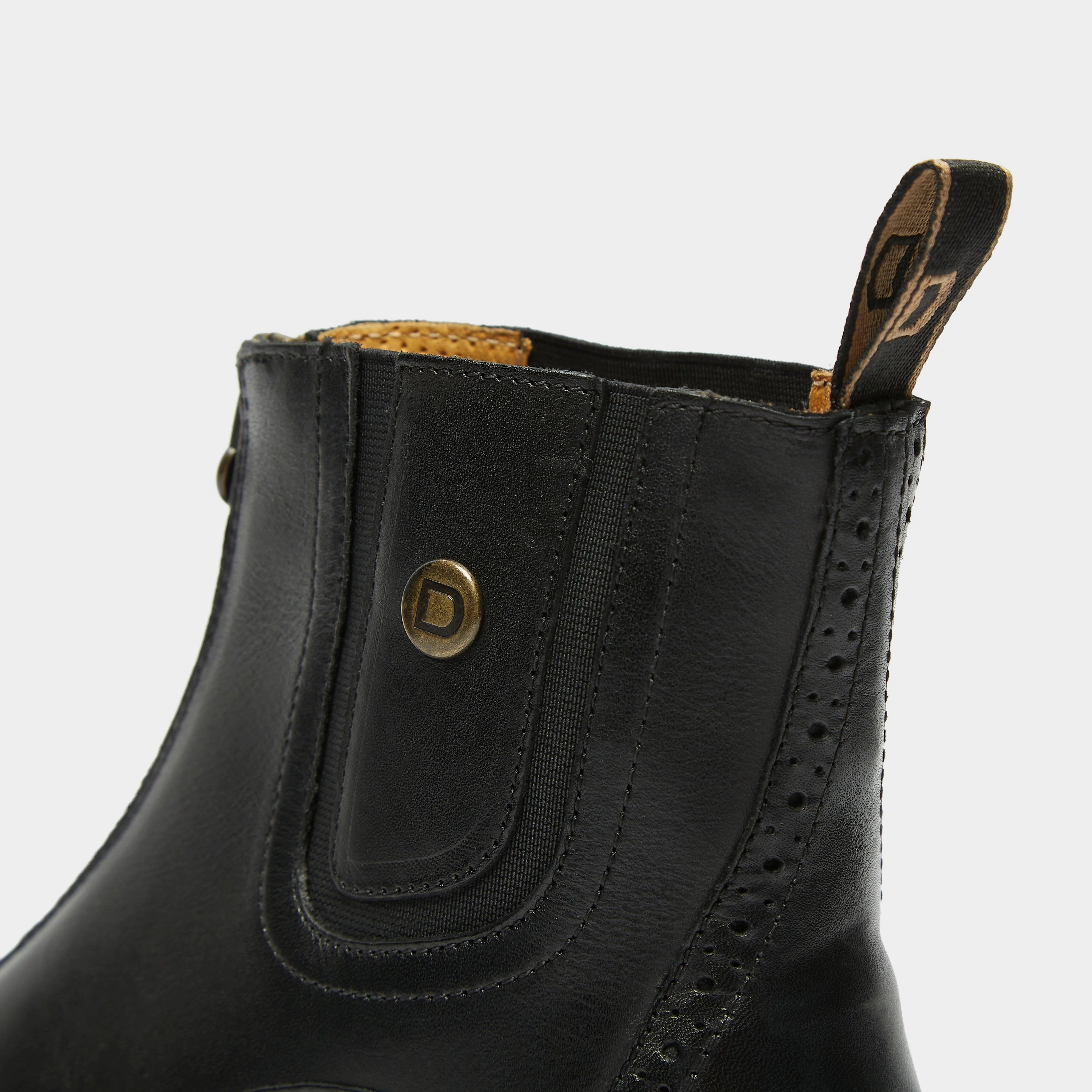 Womens Rapture Zip Paddock Boots Black - Image 8