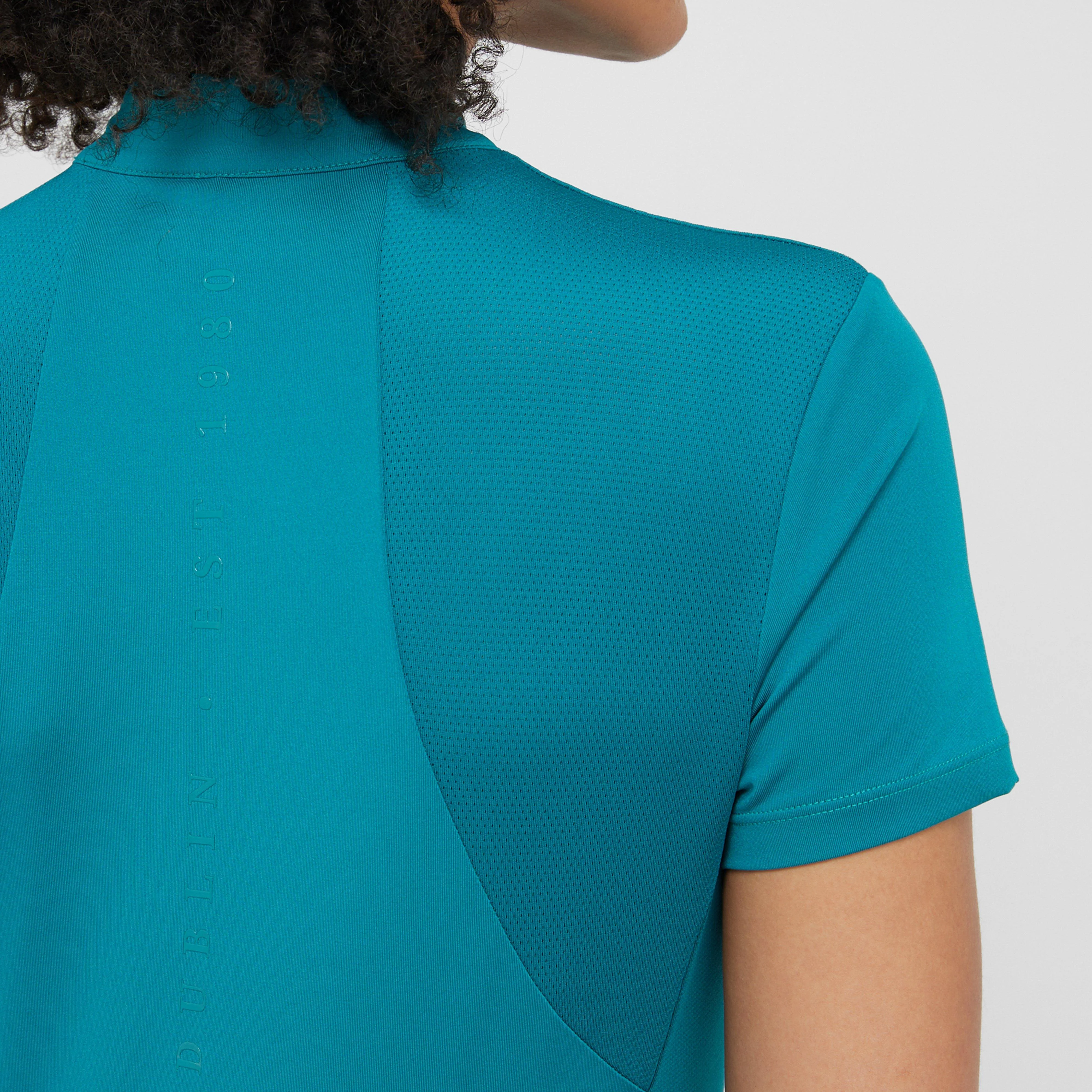 Womens Tabby Short Sleeved Riding Top Deep Lake - Image 4