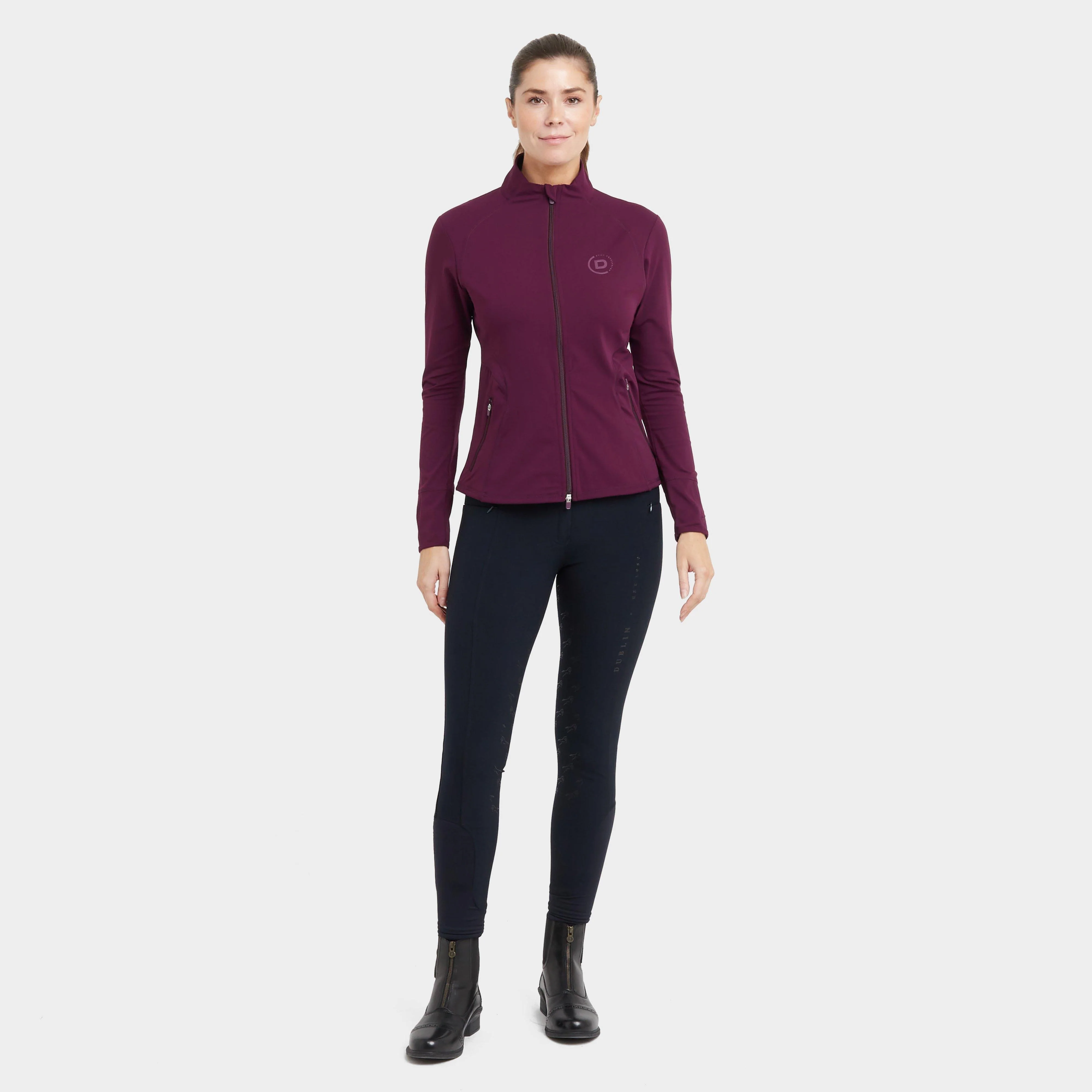 Womens Versatile Fitted Zip Through Jacket Purple Violet - Image 3