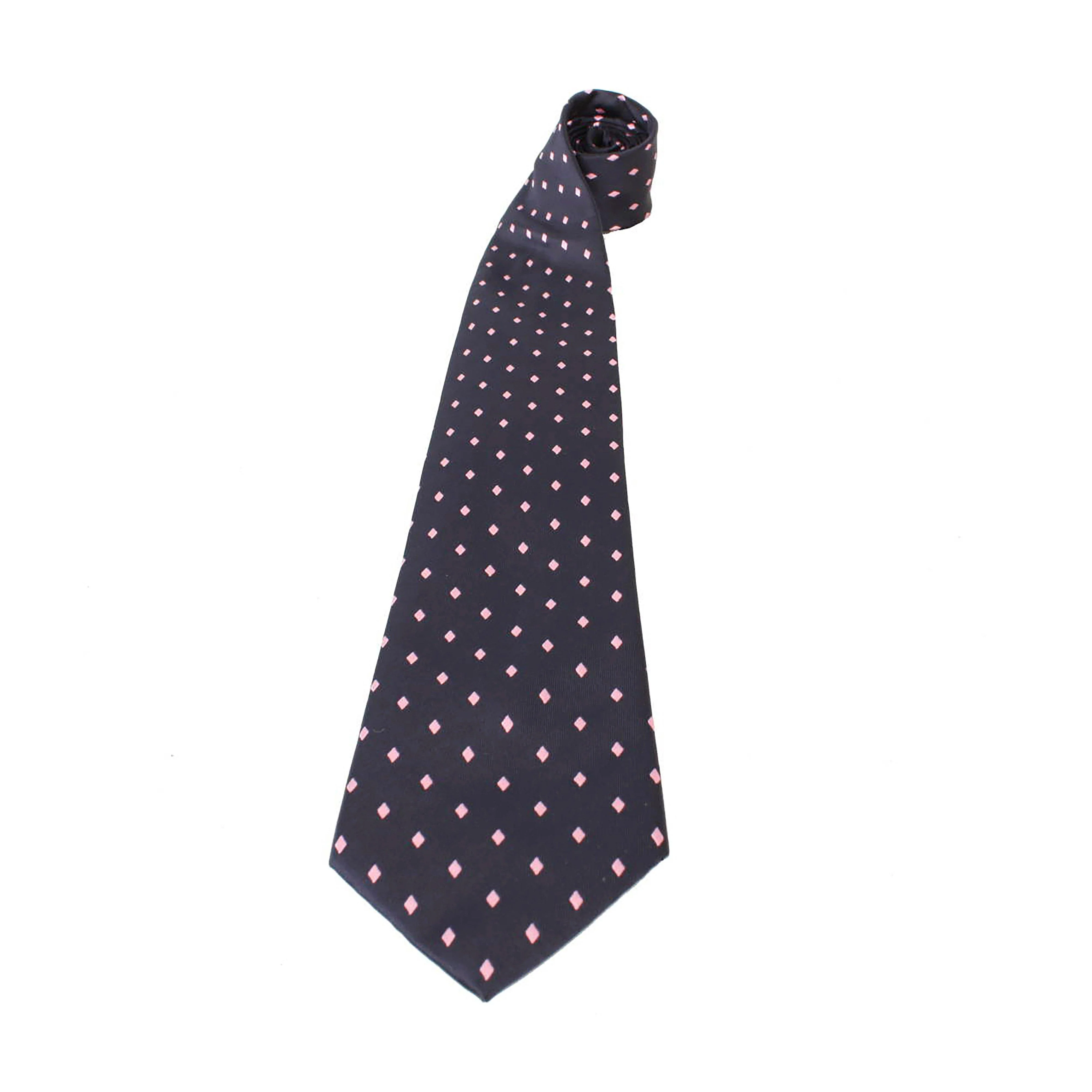 Adult Diamond Show Tie Navy/Pink - Image 2