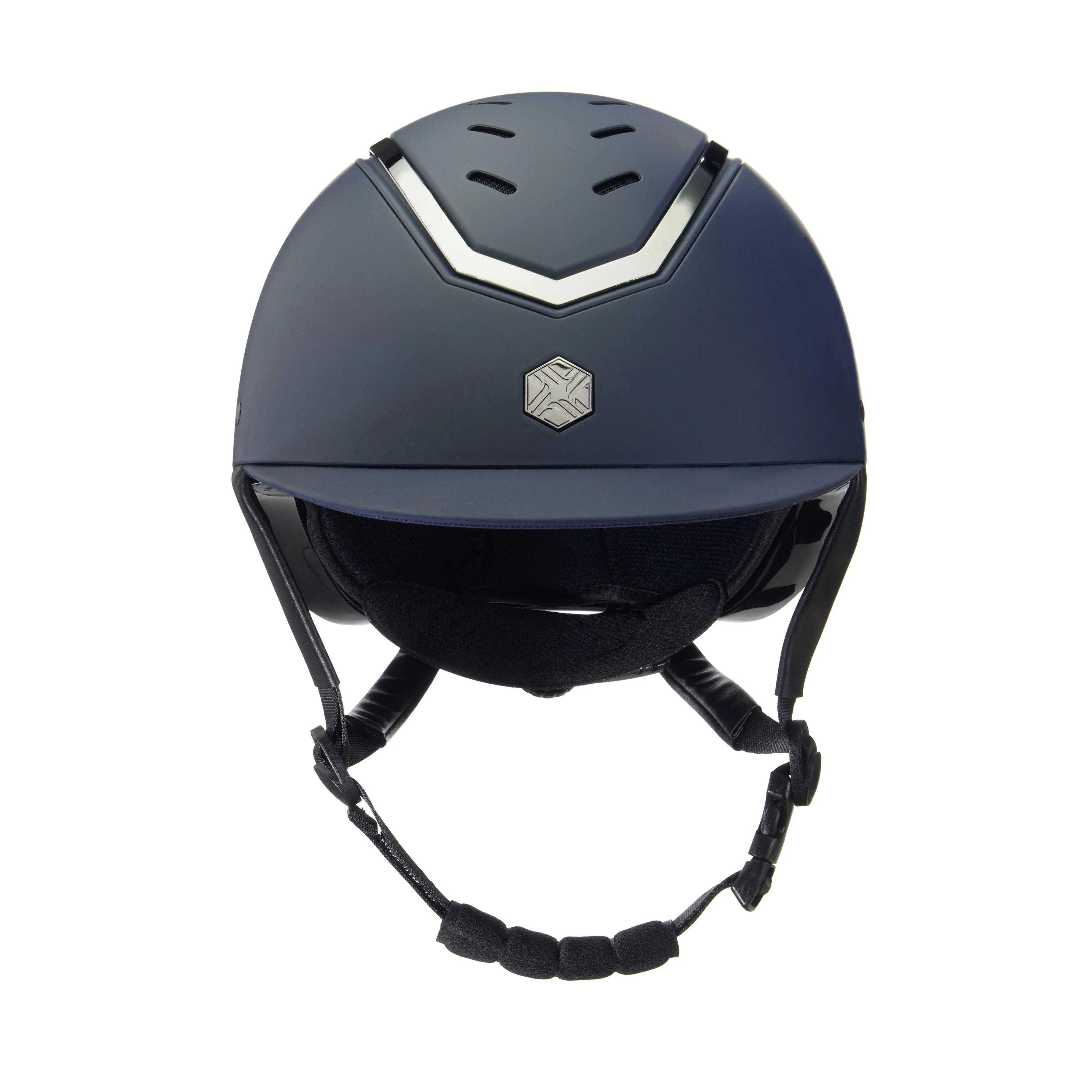 Kylo Standard Peak Riding Hat Navy Matte - Image 7