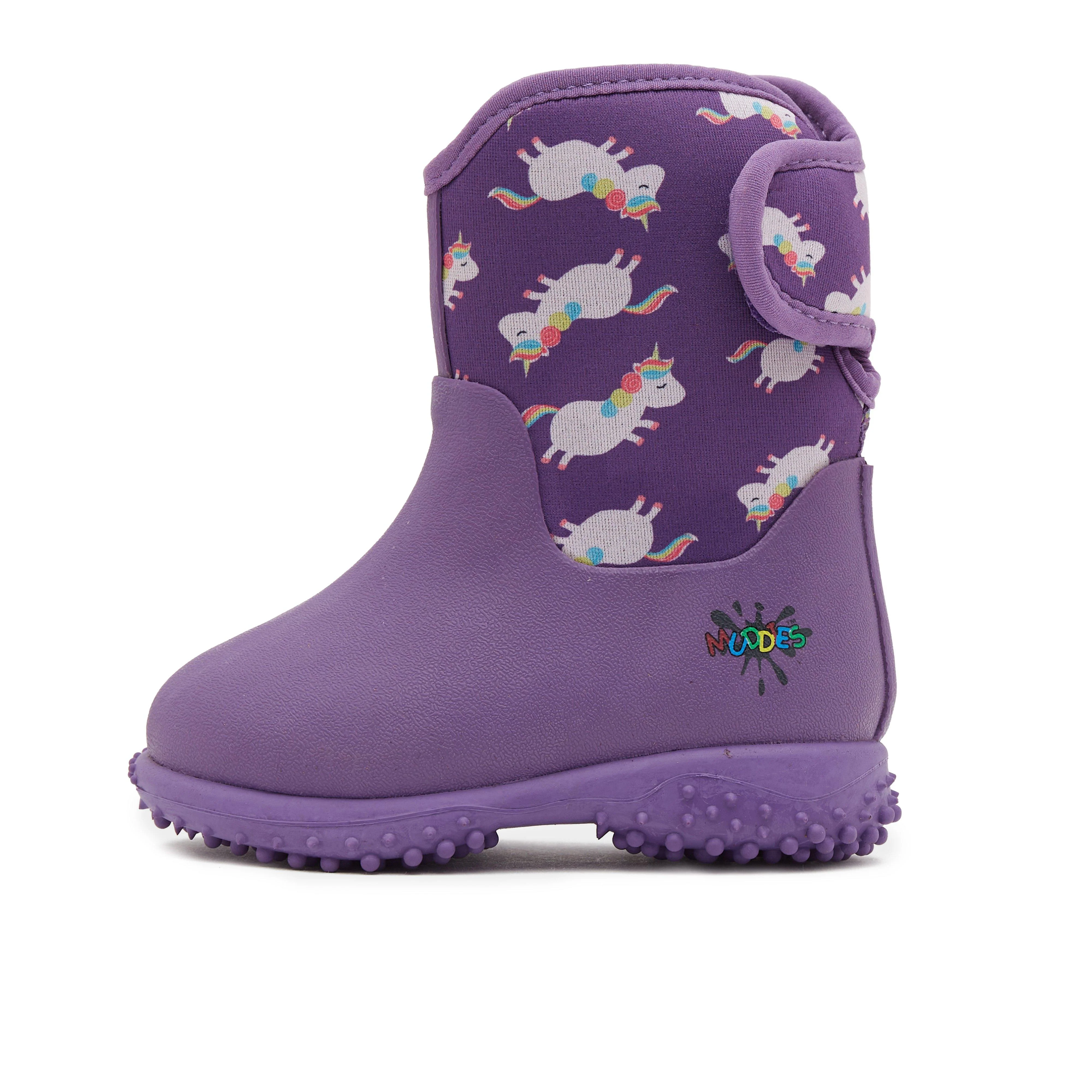 Kids Muddies Puddle 5.0 Wellington Boots Unicorn/Violet - Image 7