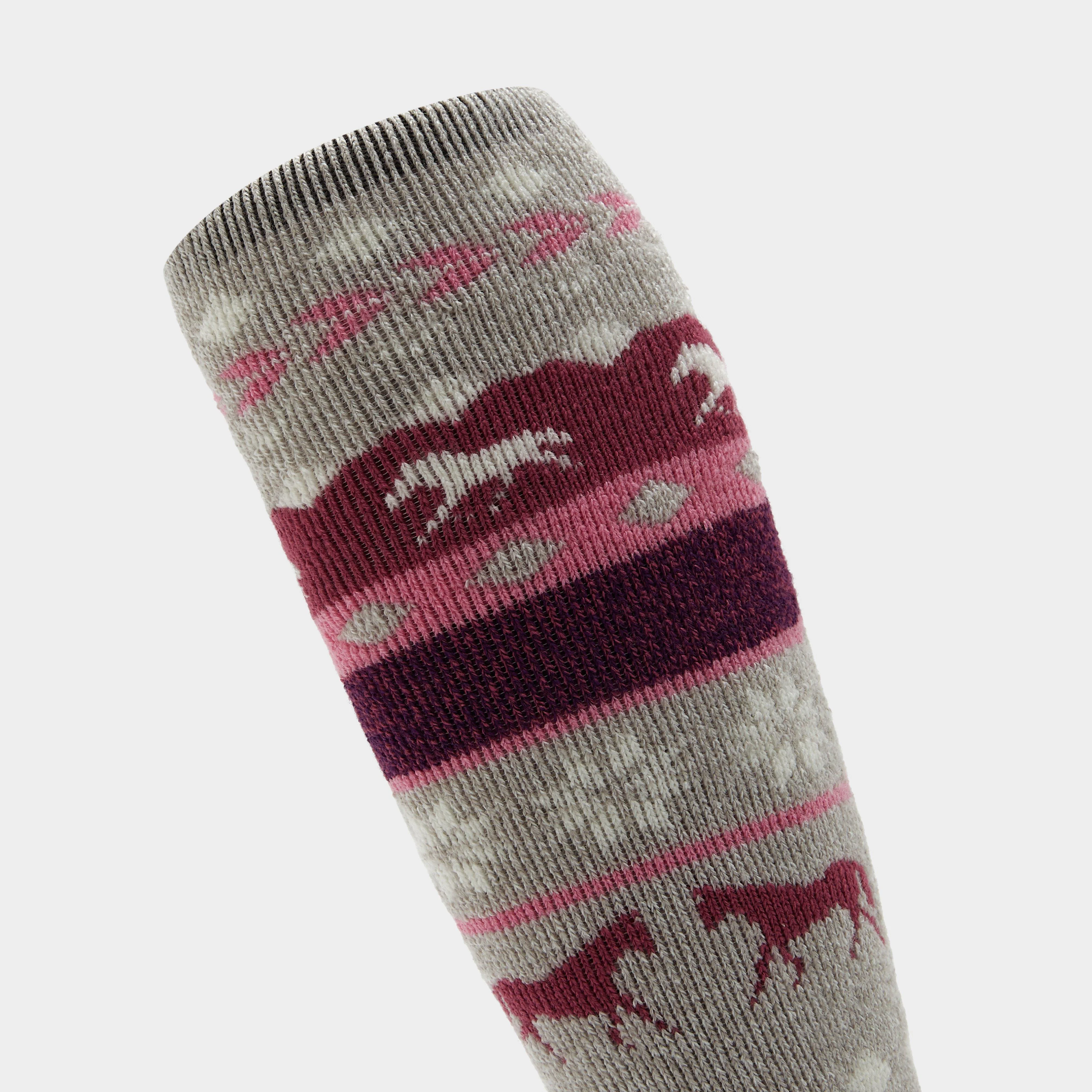 Womens Hedon Socks Horse Fairisle Grey - Image 5