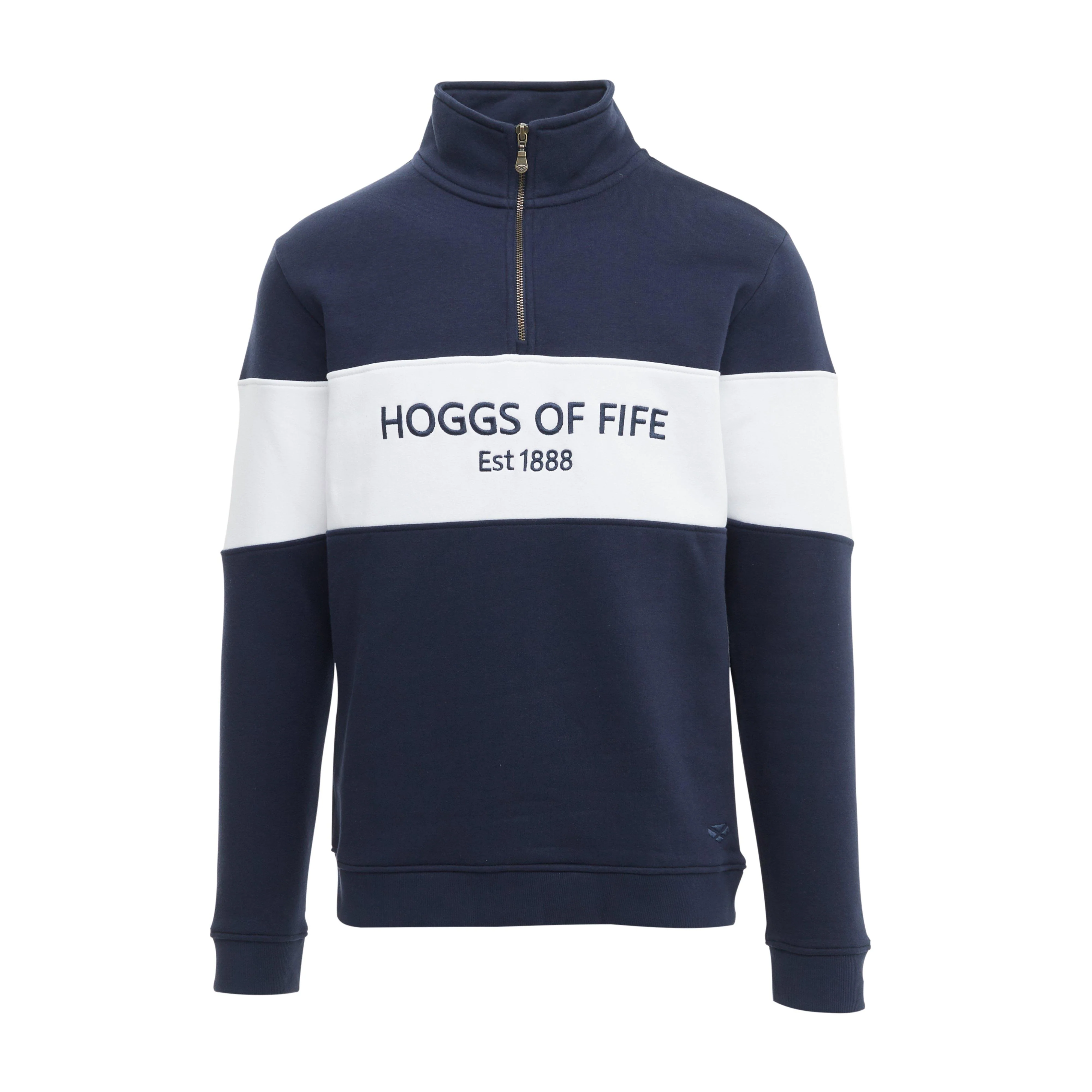 Men's Dumfries 1888 1/4 Zip Sweatshirt Navy/White - Image 6