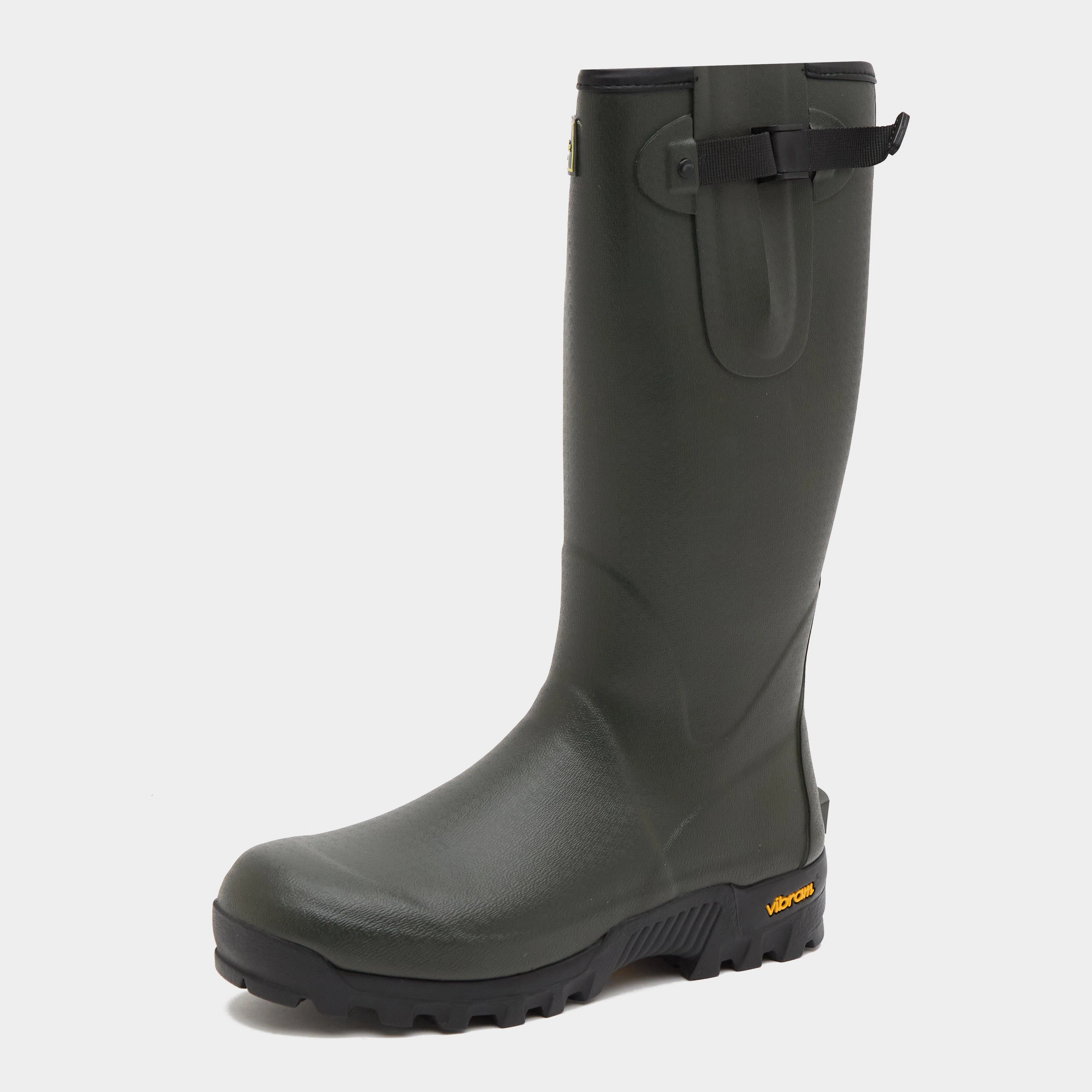 Mens Field Sport Neoprene-Lined Wellington Boots Green - Image 3