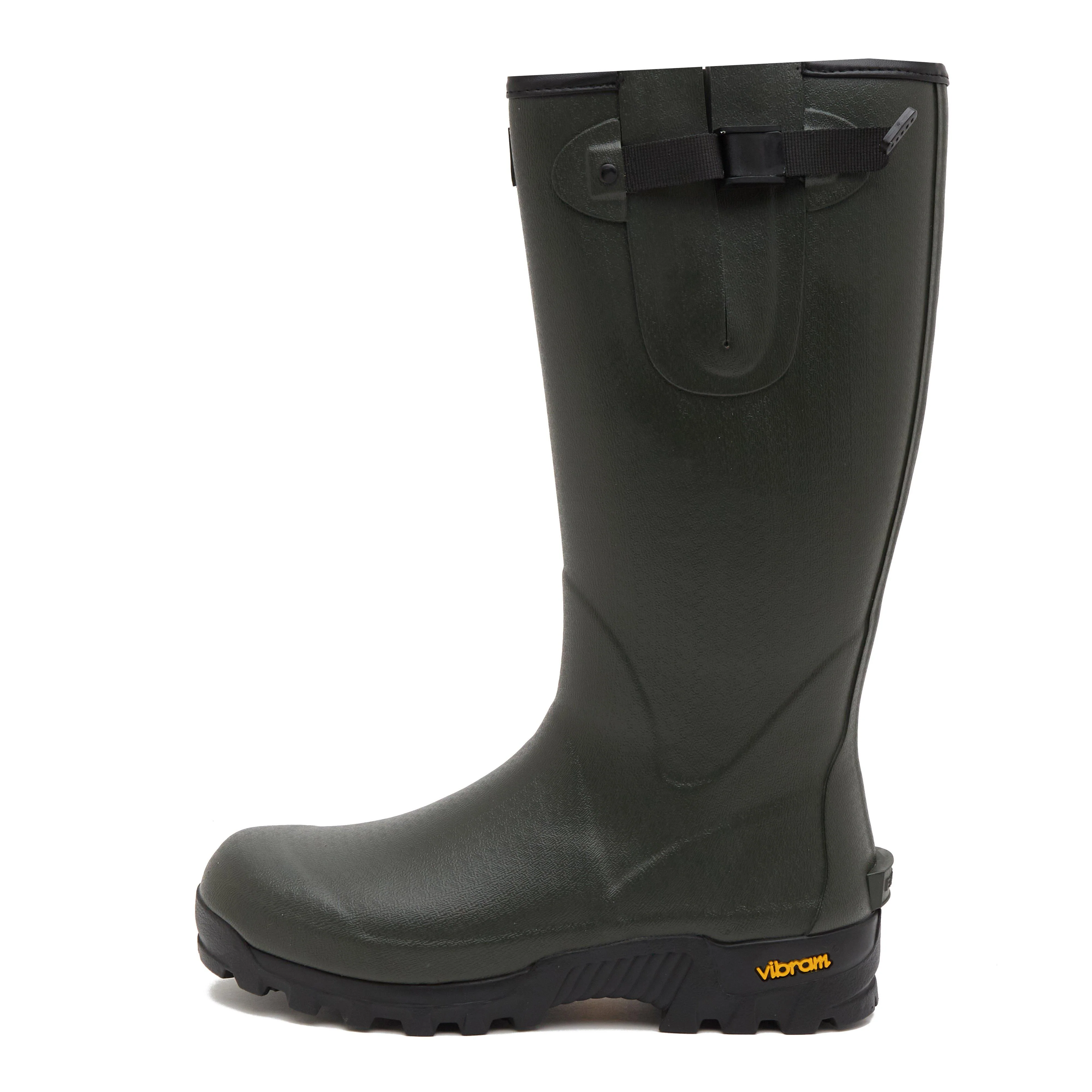 Mens Field Sport Neoprene-Lined Wellington Boots Green - Image 7