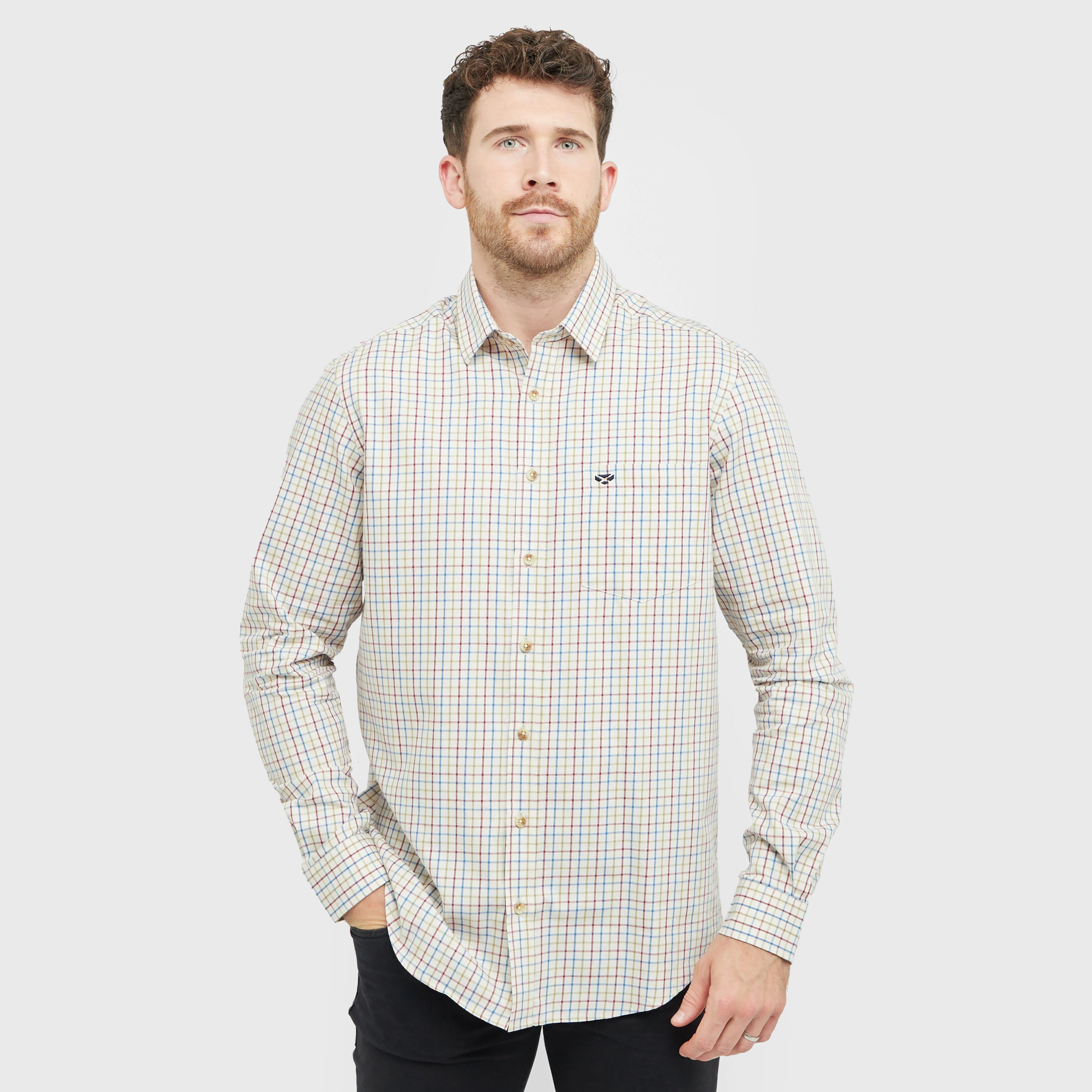 Mens Inverness Cotton Tattersall Shirt White/Blue/Green
