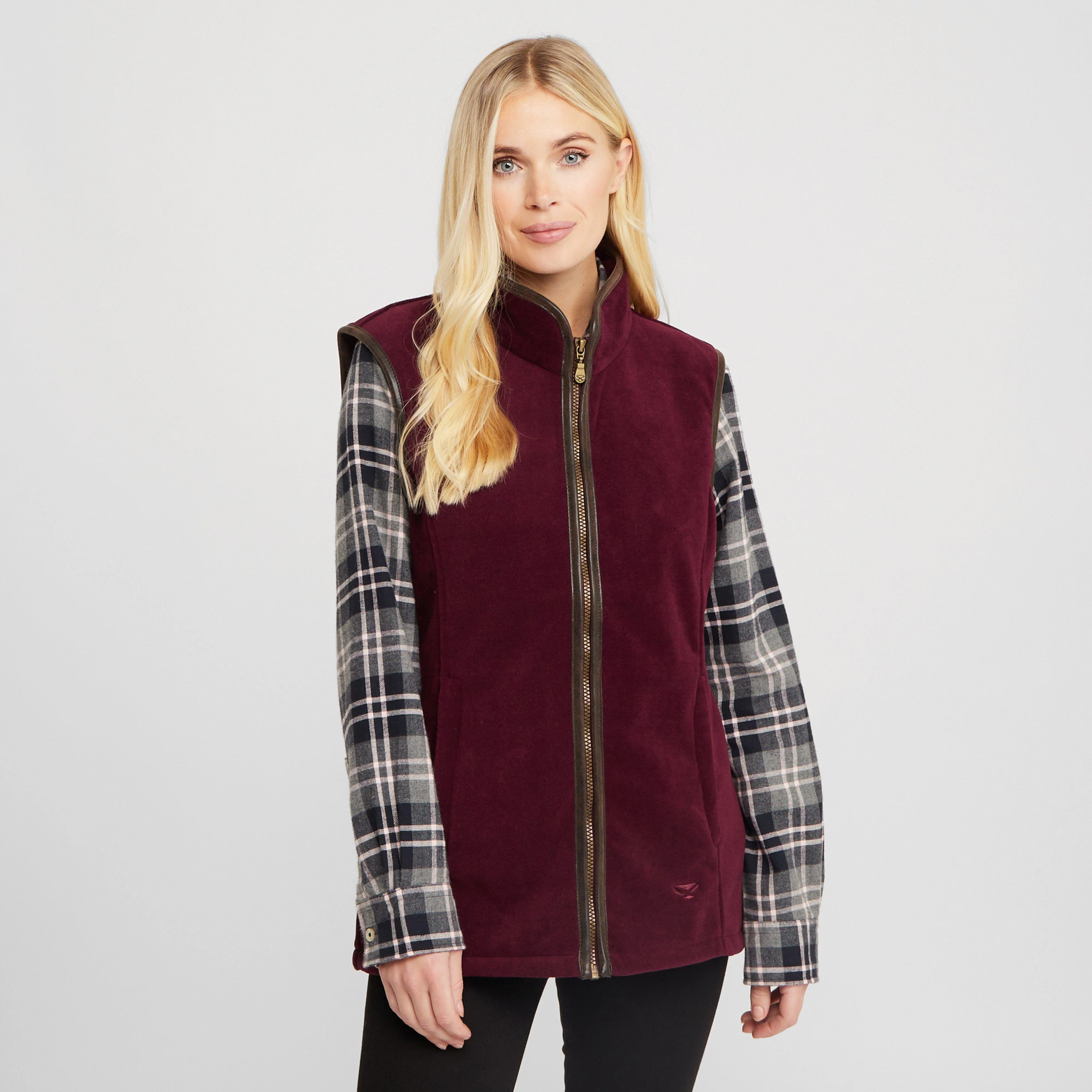 Womens Stenton Fleece Gilet Merlot - Image 2