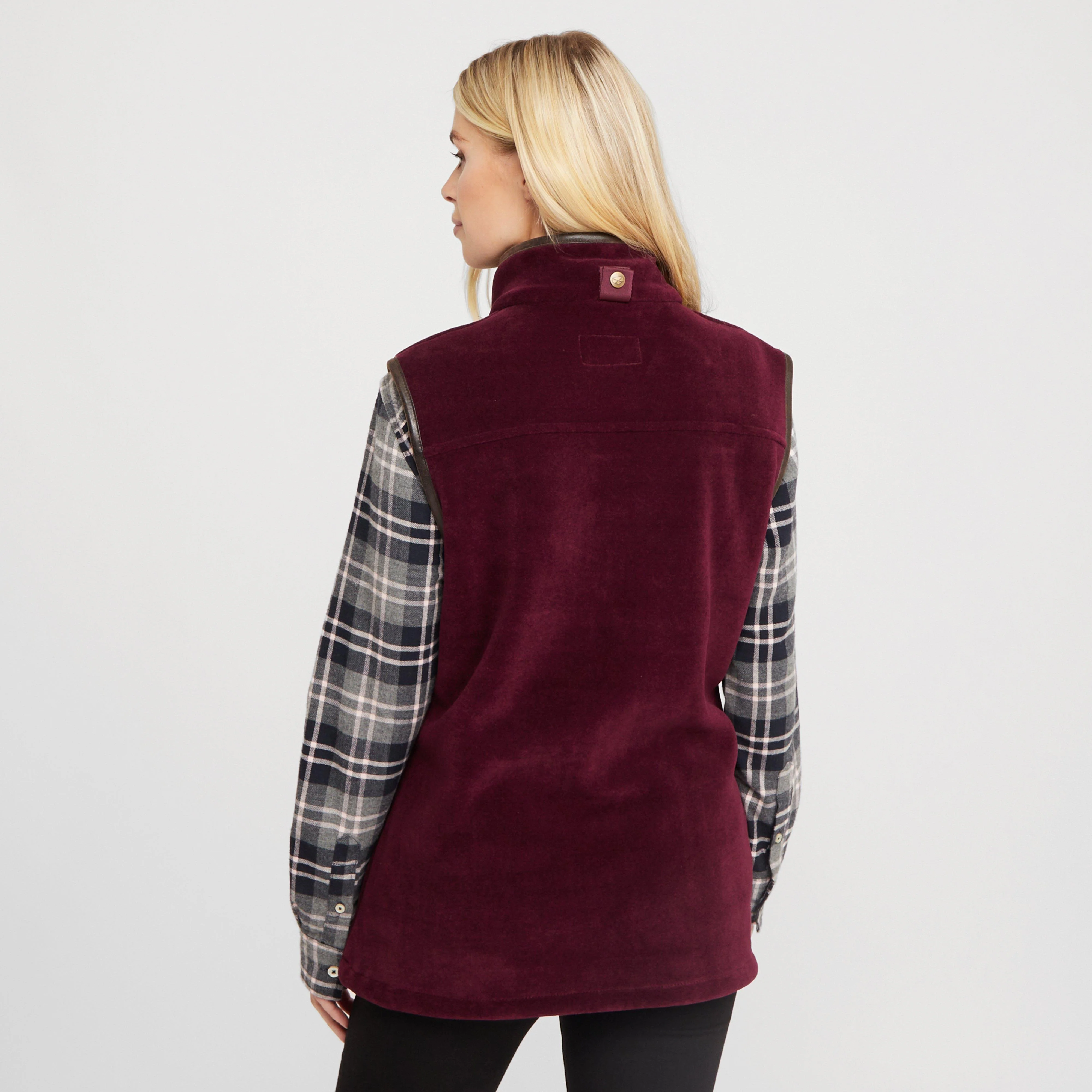Womens Stenton Fleece Gilet Merlot - Image 3