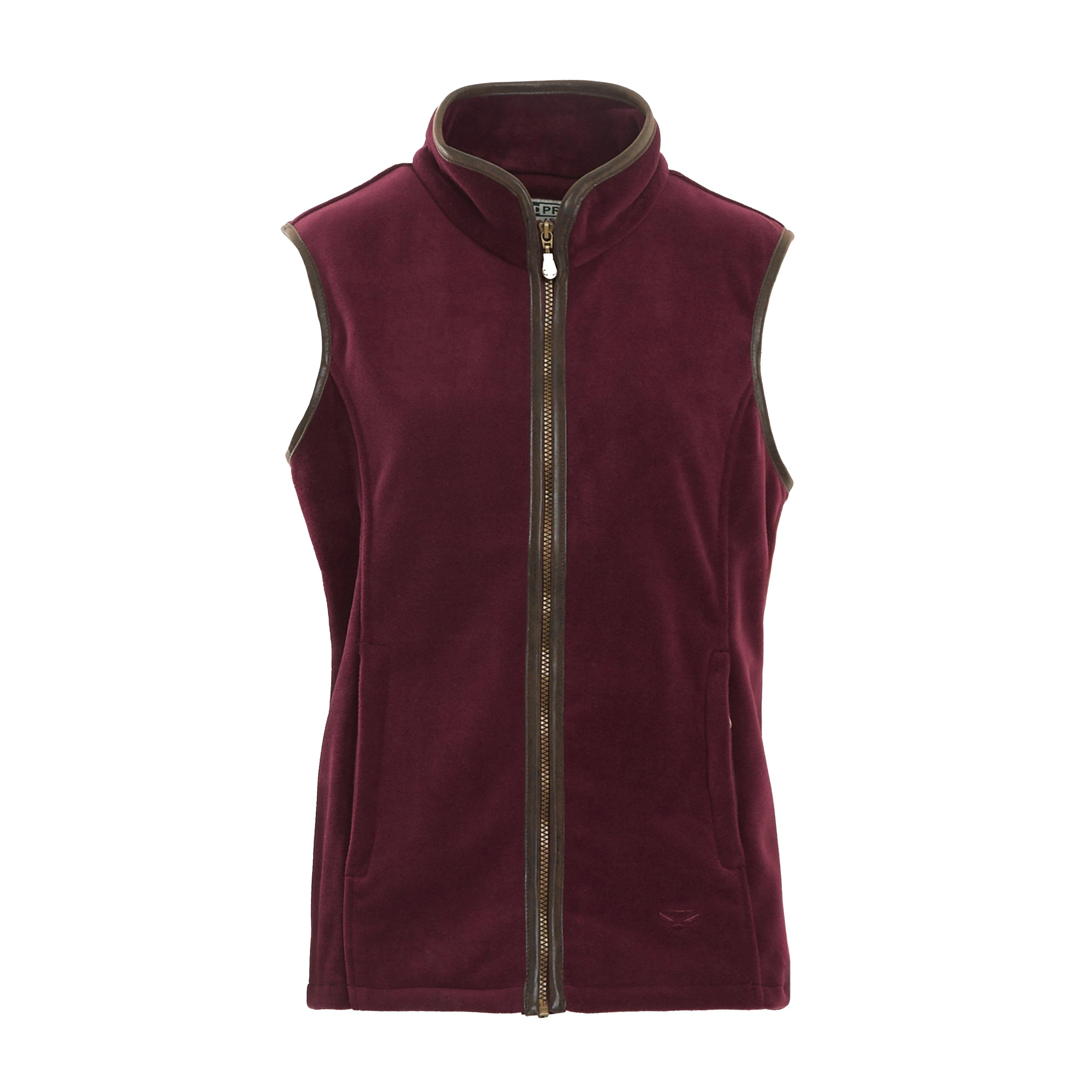 Womens Stenton Fleece Gilet Merlot - Image 7