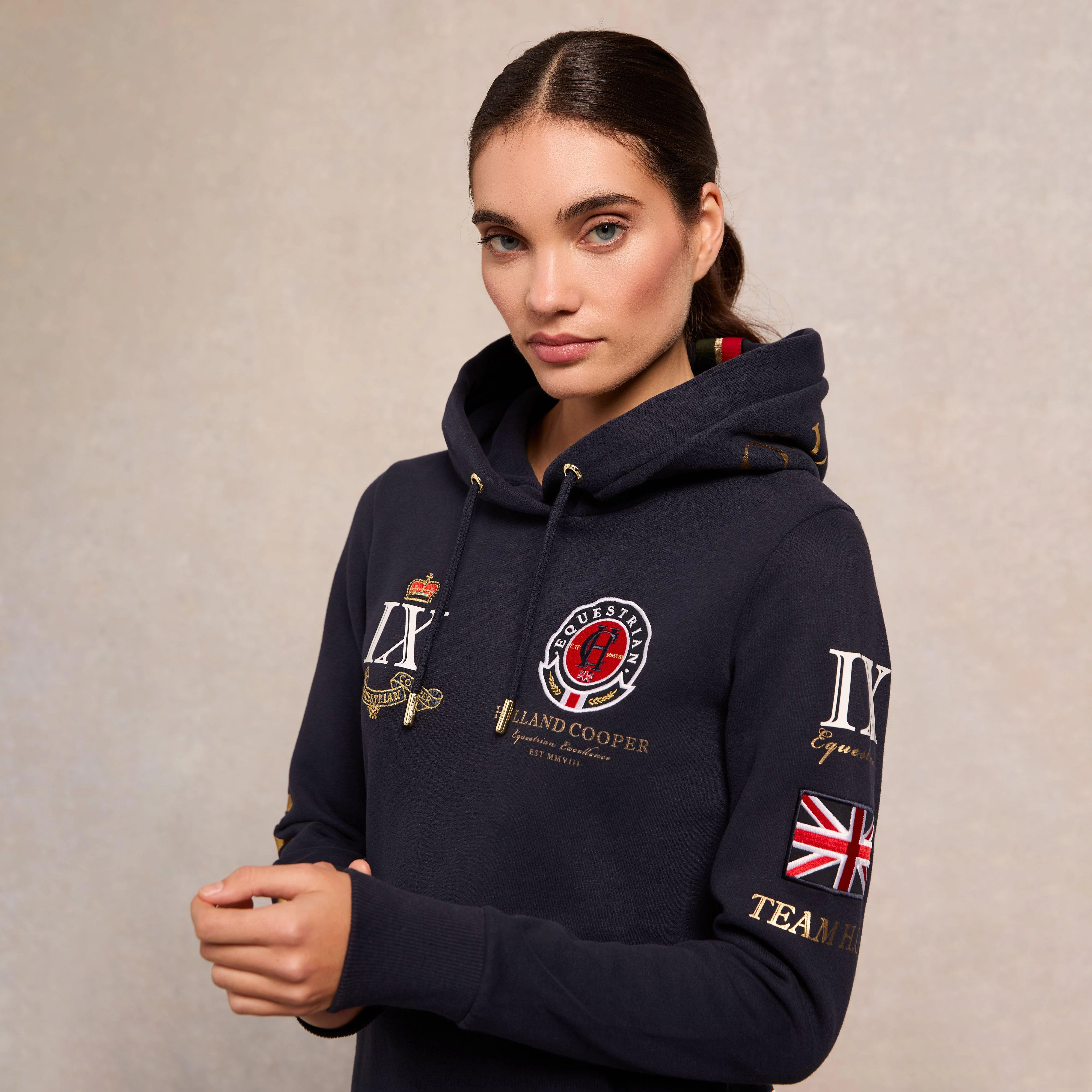 Womens Team Hoodie Pull On Ink Navy - Image 4