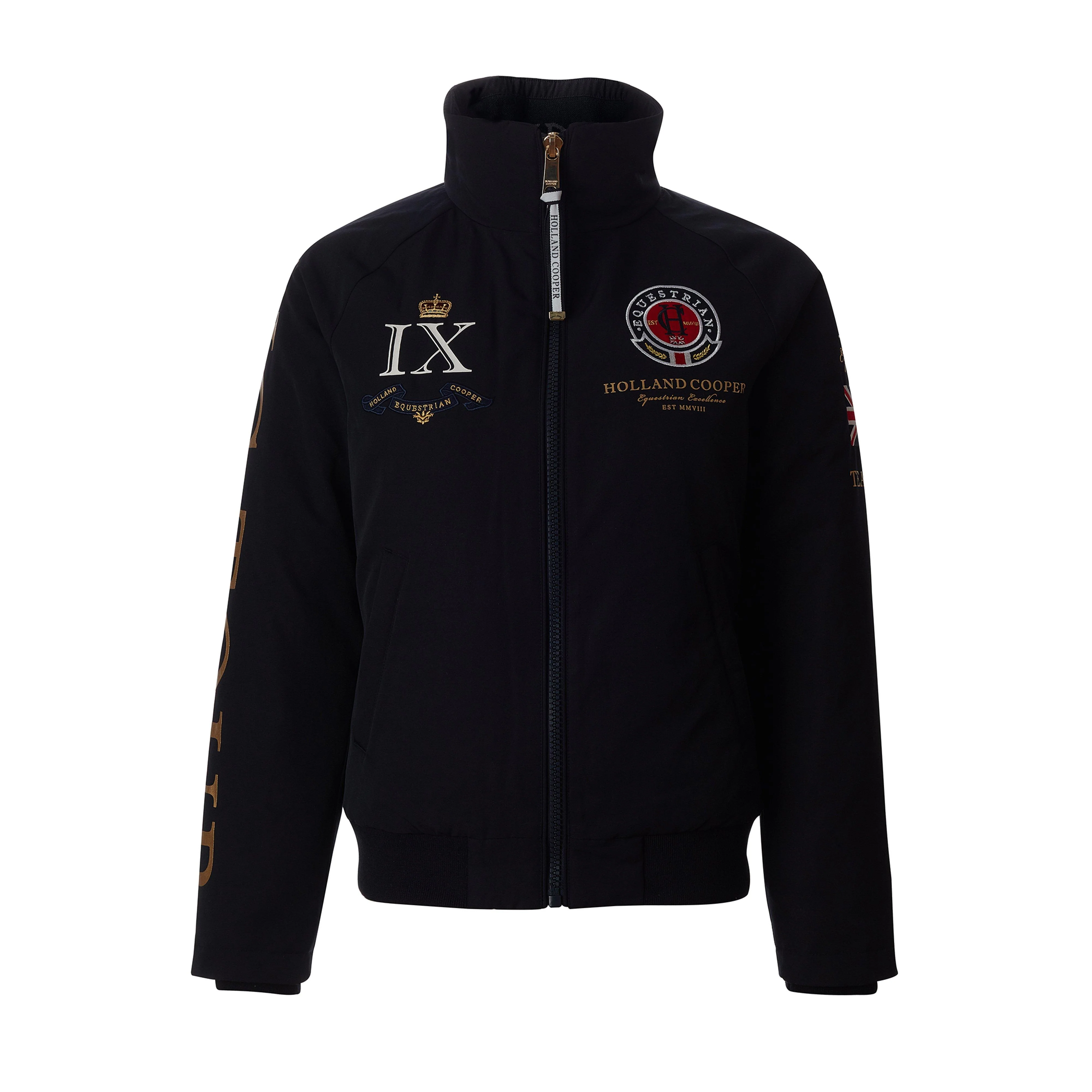 Womens Team Jacket Navy - Image 9