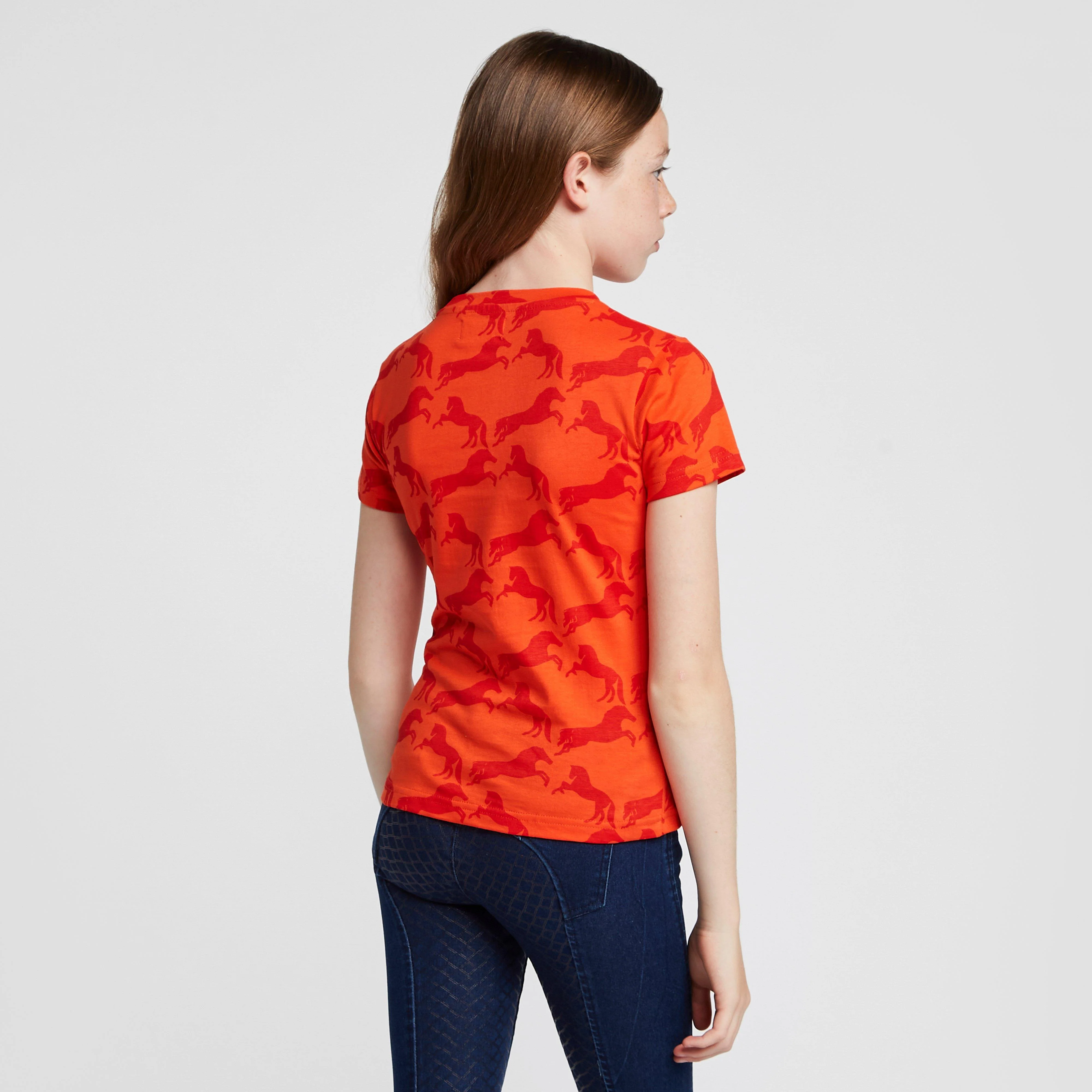 Childs Organic Micky Printed Cotton T-Shirt Mandarine Orange - Image 2