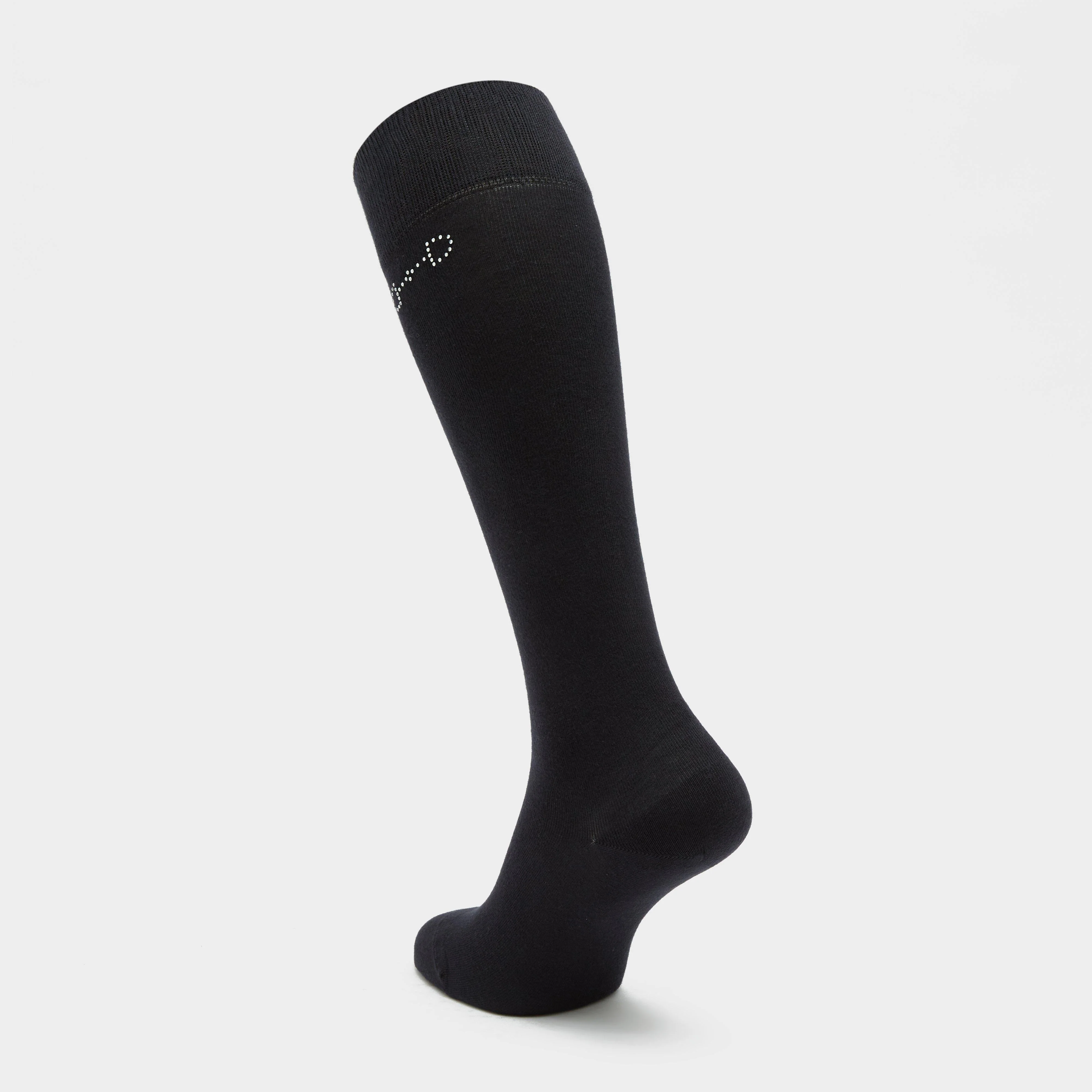 Womens Crystal Detail Knee Socks Dark Navy - Image 2