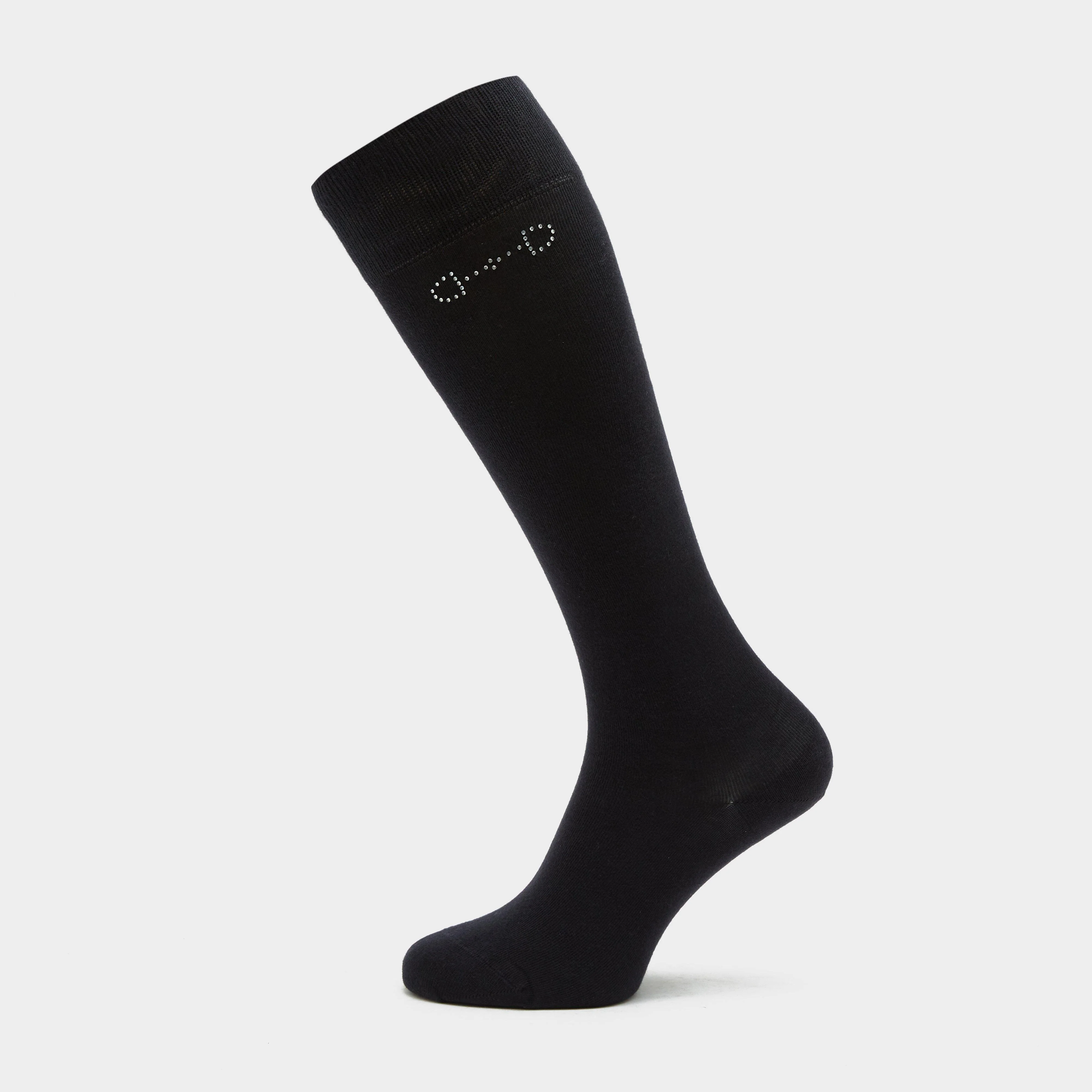Womens Crystal Detail Knee Socks Dark Navy - Image 3