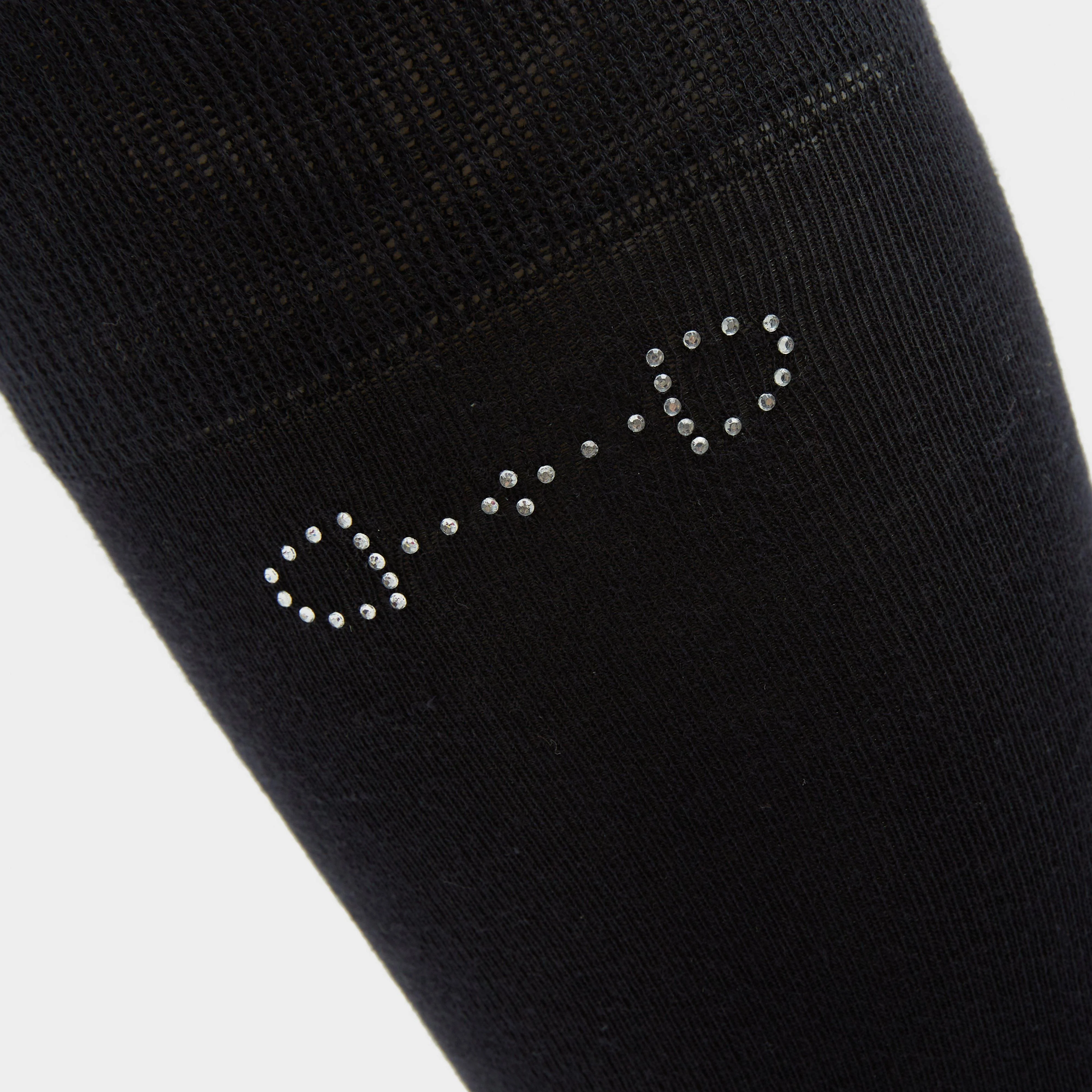 Womens Crystal Detail Knee Socks Dark Navy - Image 5
