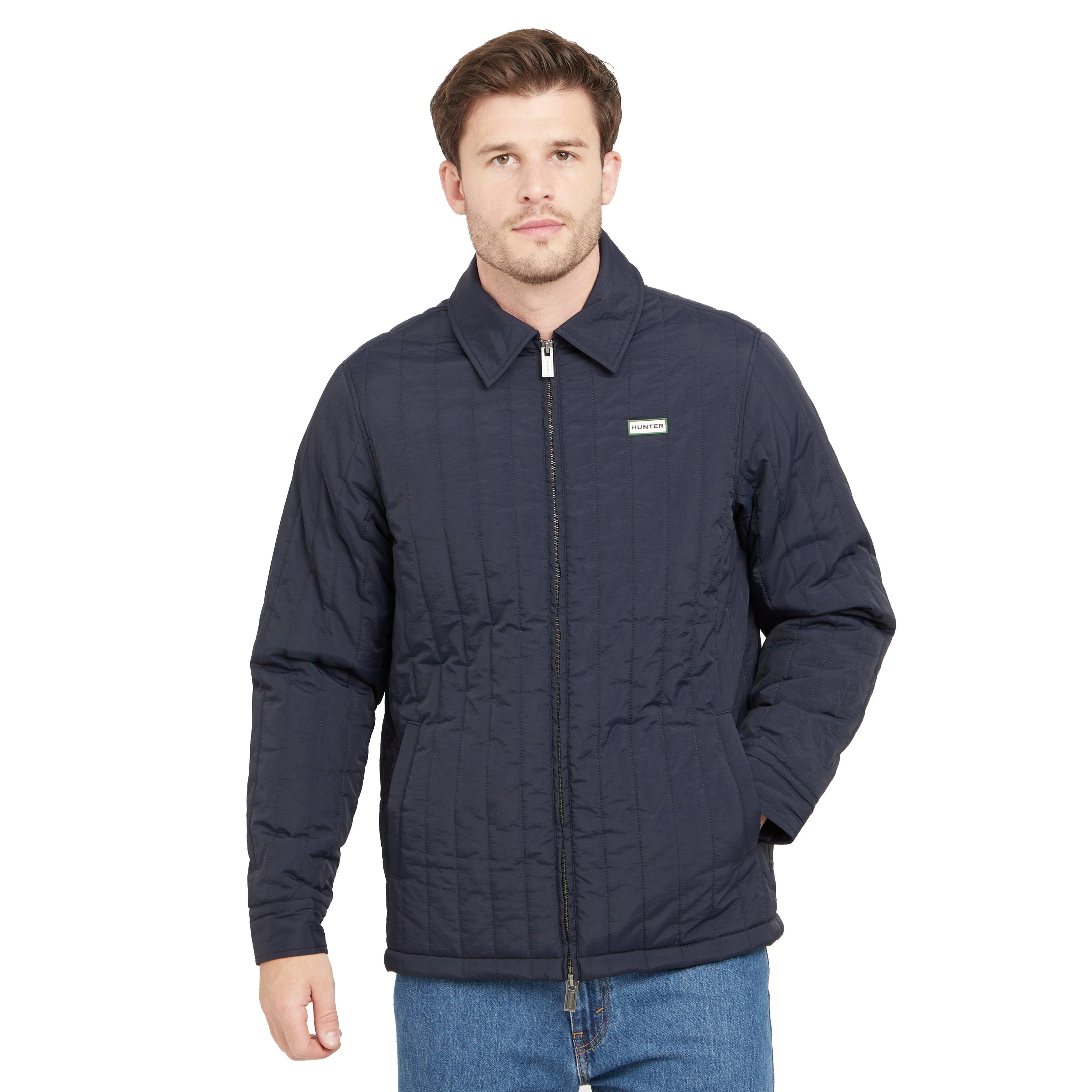 Green Label Mens Caldy Quilted Jacket Navy - Image 10