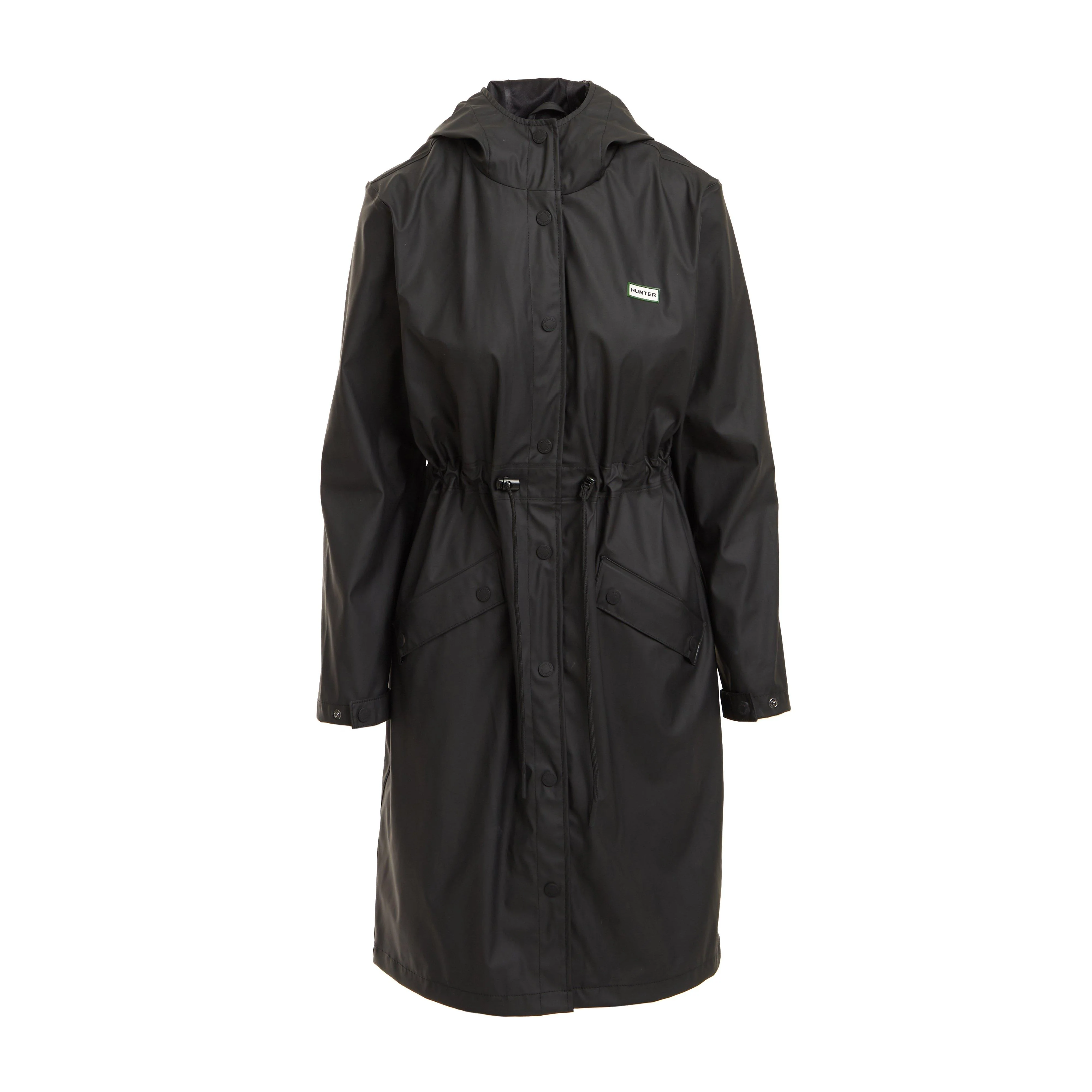 Green Label Womens Maidens Long Wind Breaker Black - Image 9