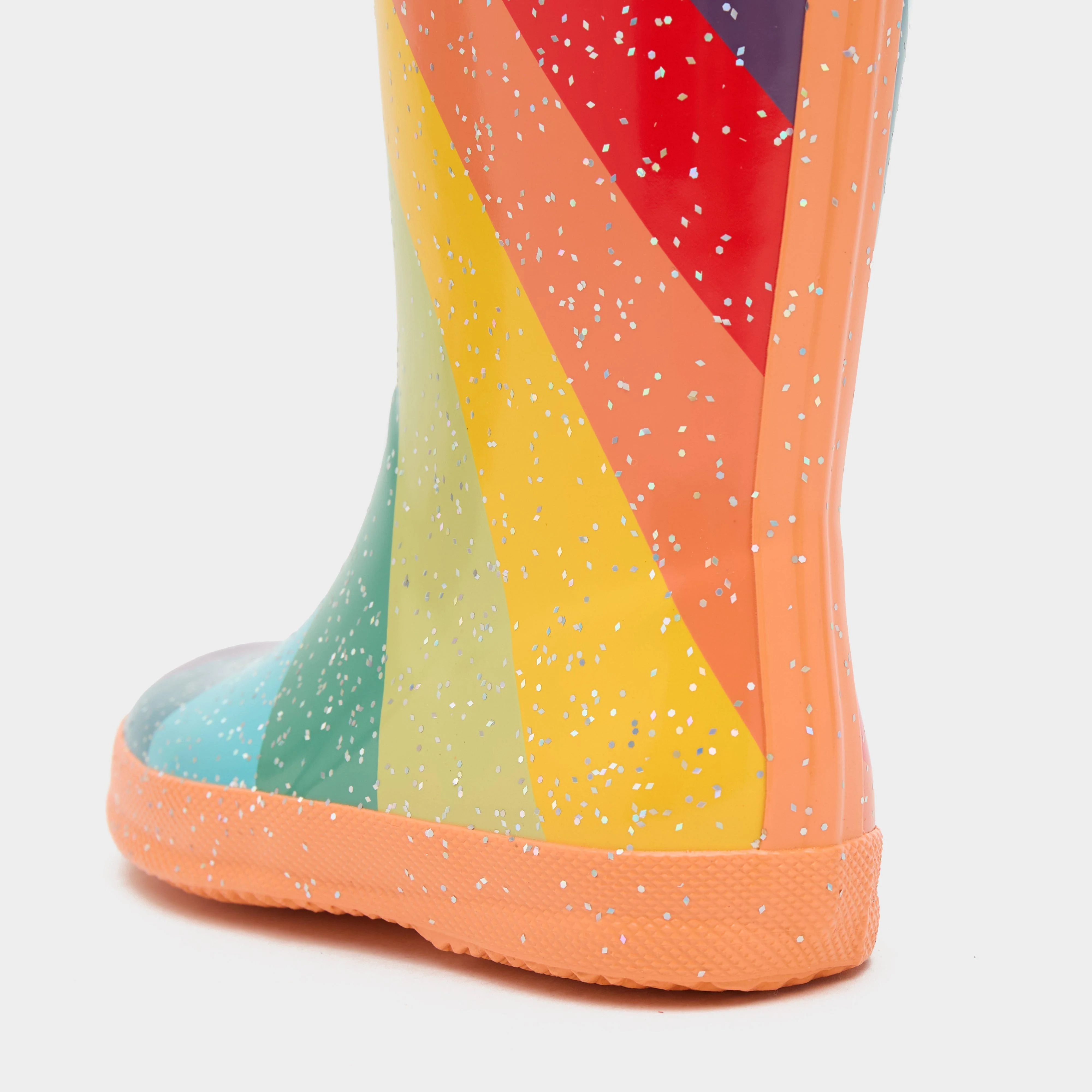 Kids First Classic Rainbow Wellington Boots Rainbow Stripe - Image 6