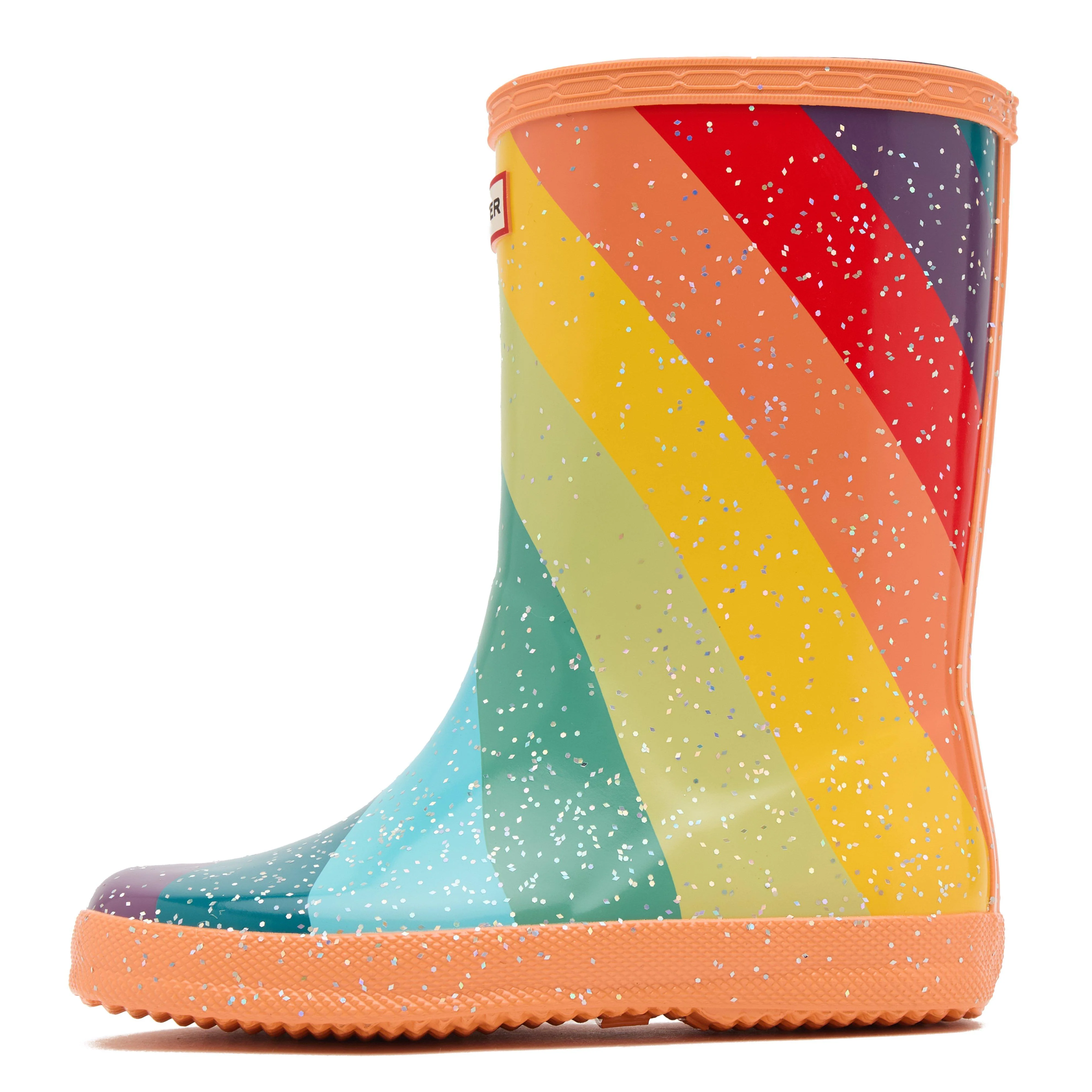 Kids First Classic Rainbow Wellington Boots Rainbow Stripe - Image 7