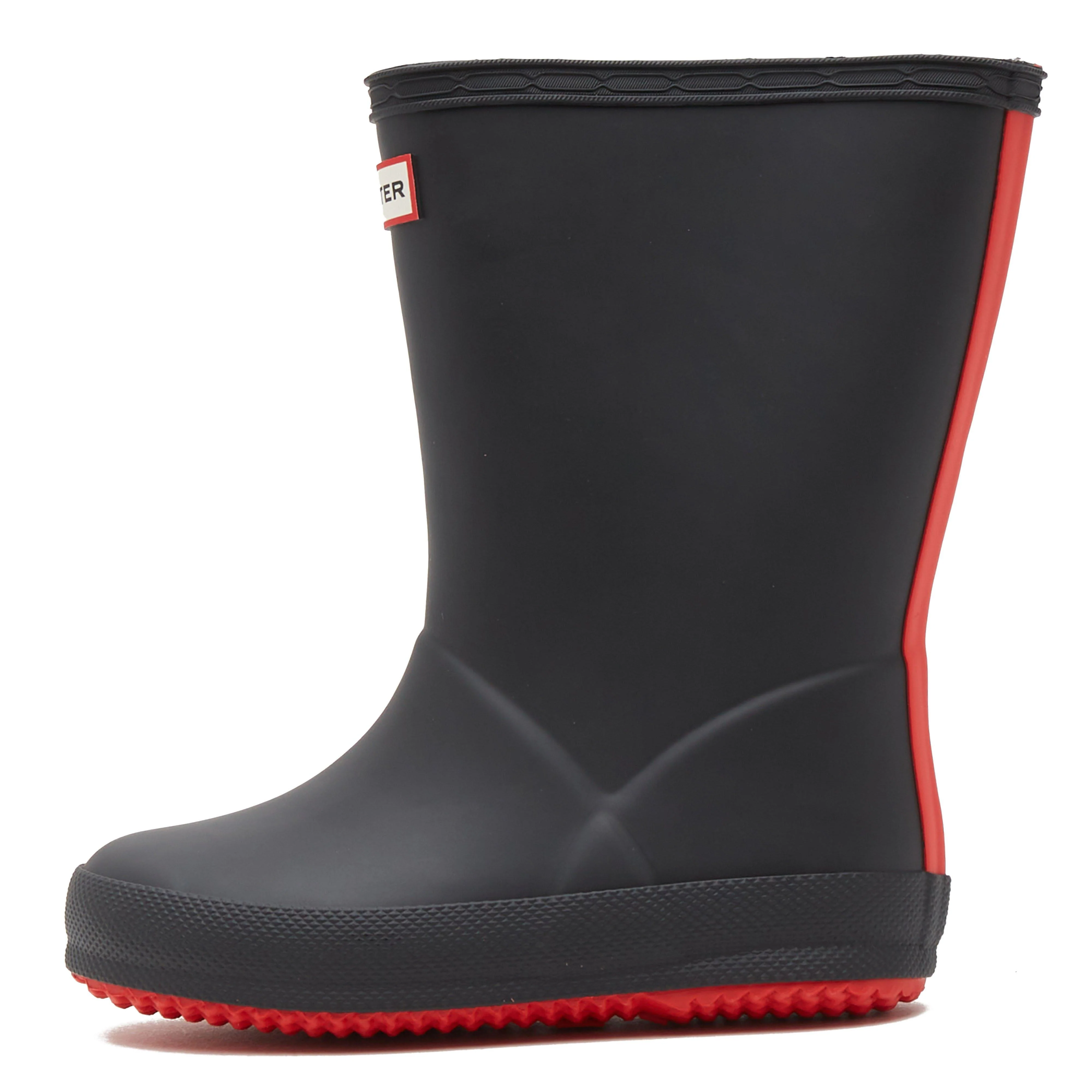 Kids Original First Wellington Boots Black/Red - Image 7