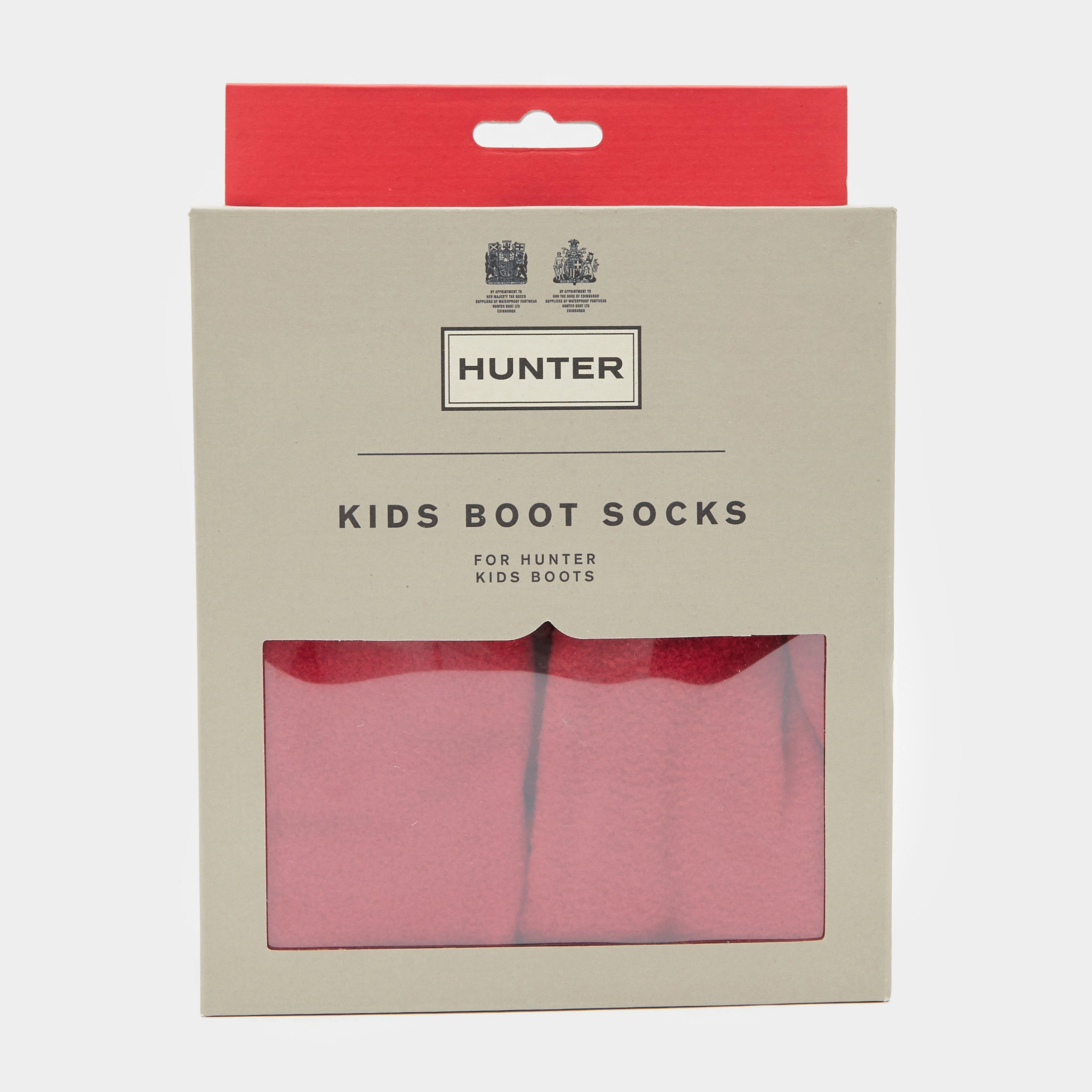 Kids Recycled Fleece Boot Socks Red - Image 4