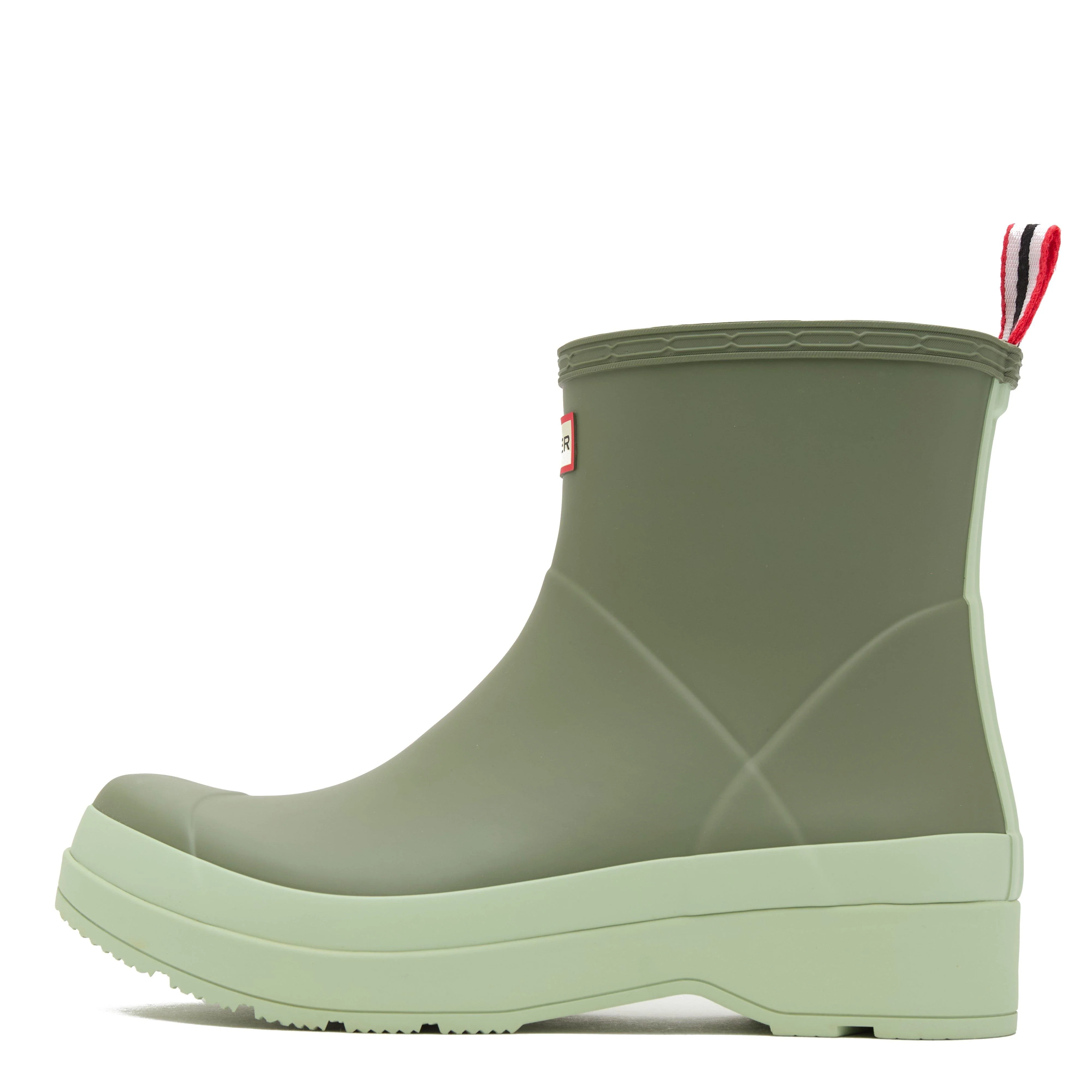 Mens Play Short Wellington Boots Green - Image 7