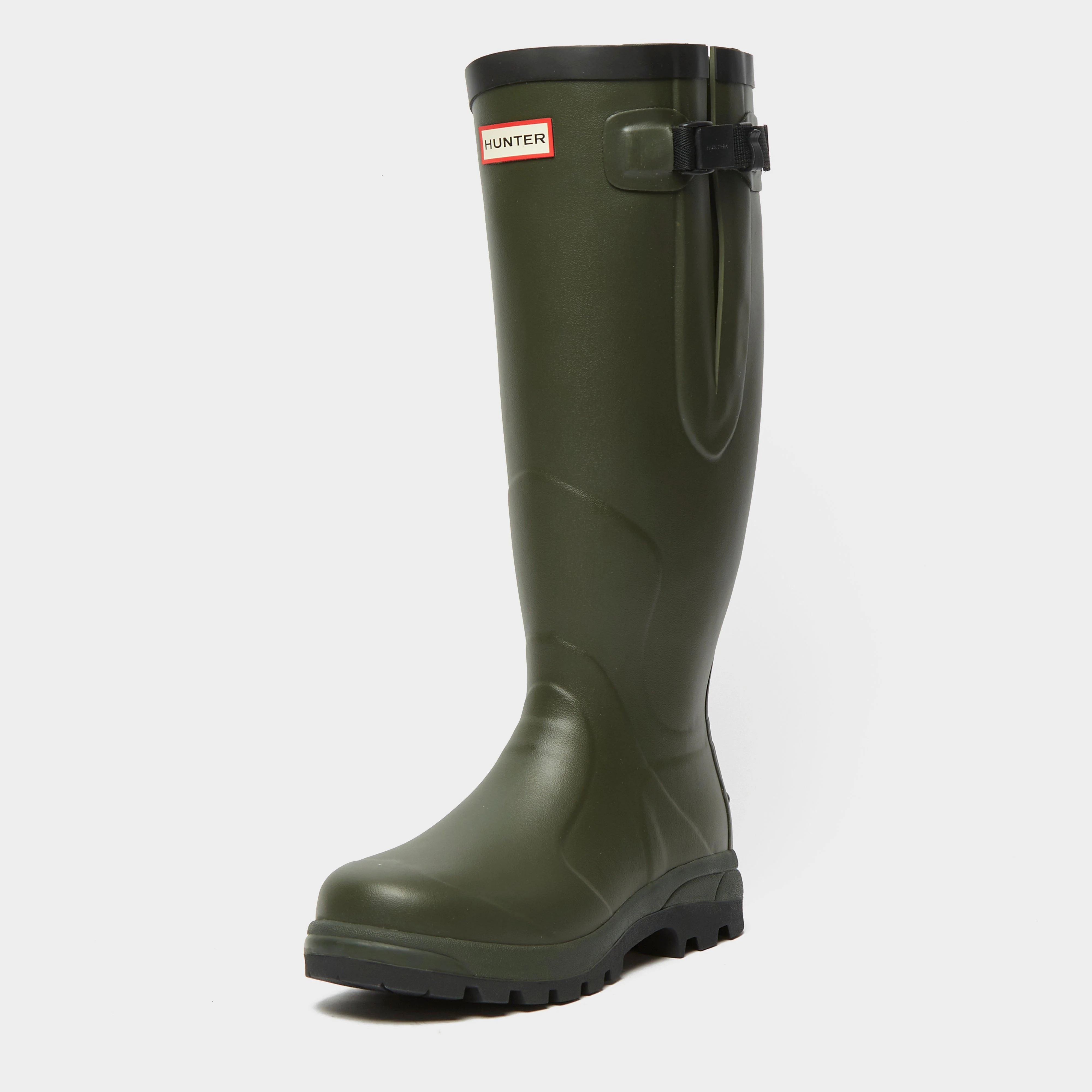 Unisex Balmoral Classic Side Adjustable Wellington Boots Dark Olive - Image 3