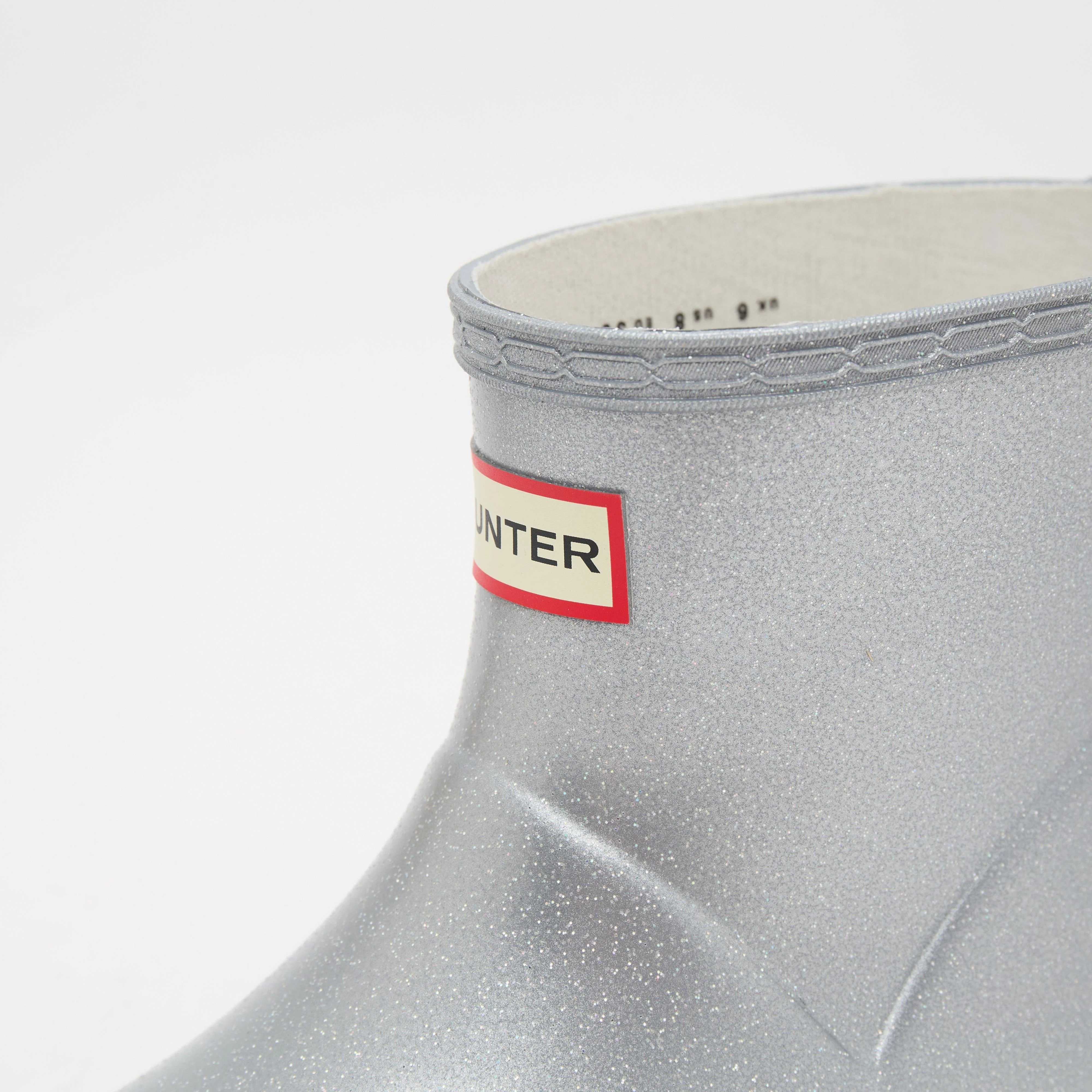 Womens Play Short Cosmic Wellington Boots Silver - Image 5