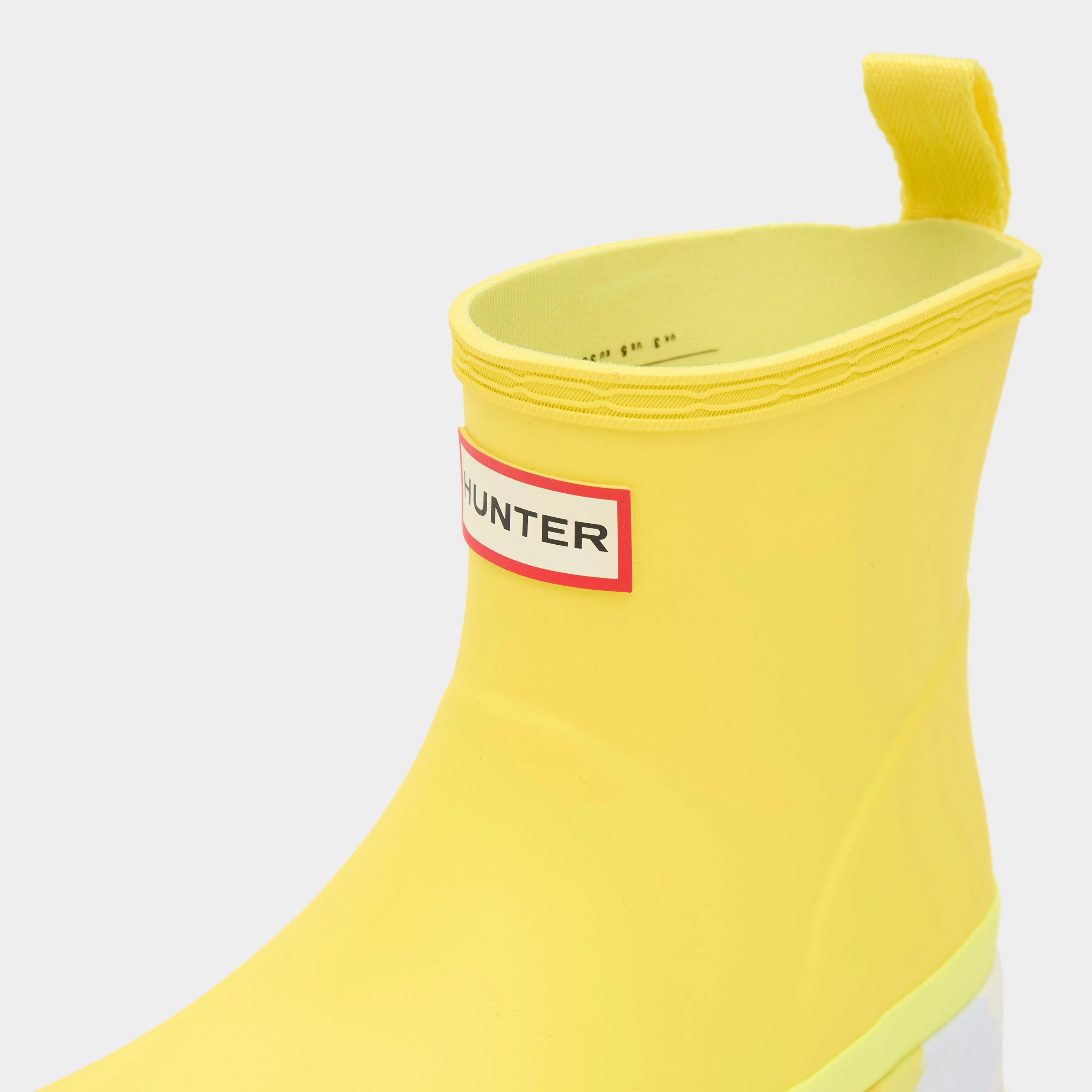 Womens Play Short Splash Sole Rain Wellington Boots Zesty Yellow - Image 5