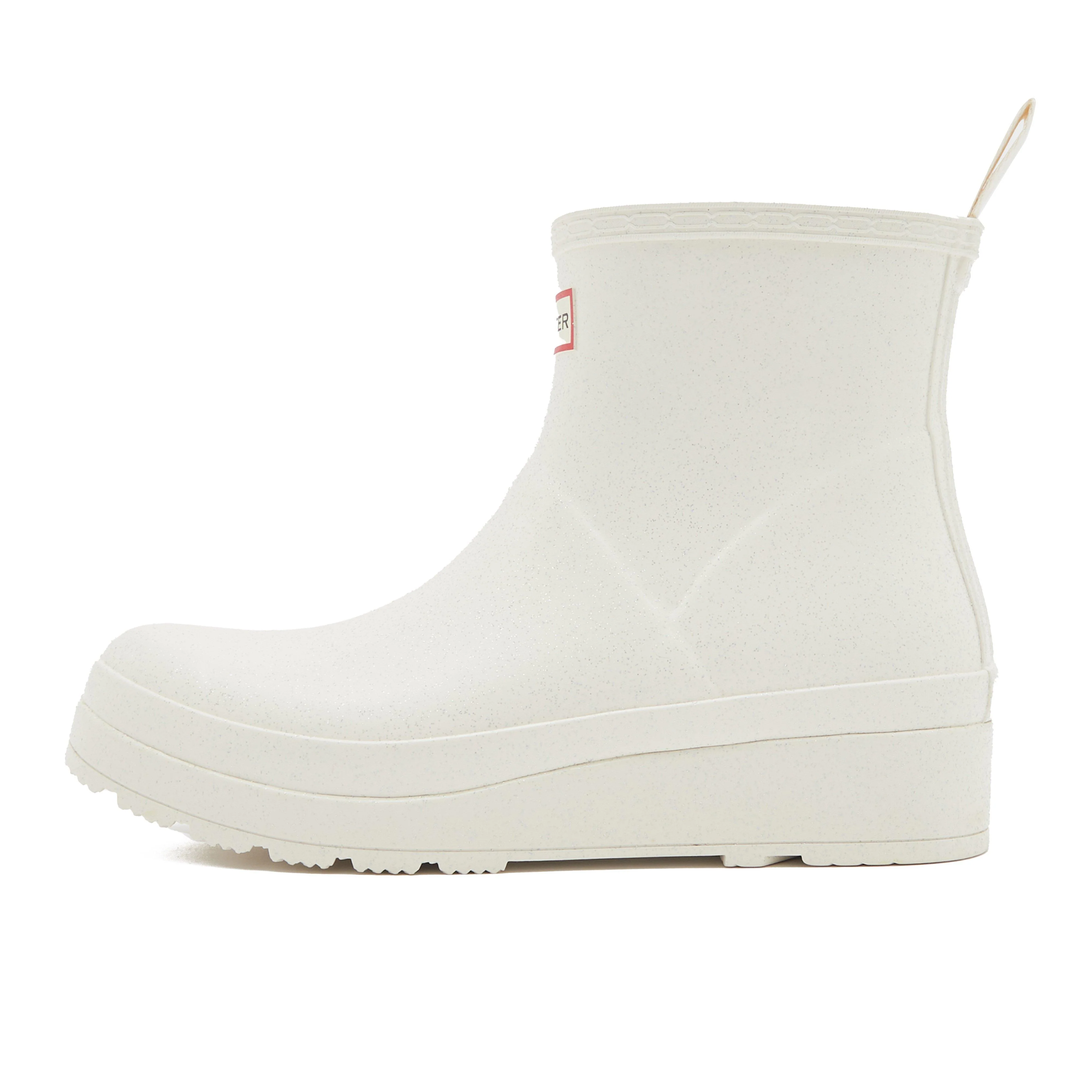 Womens Play Short Starcloud Glitter Wellington Boots White - Image 7