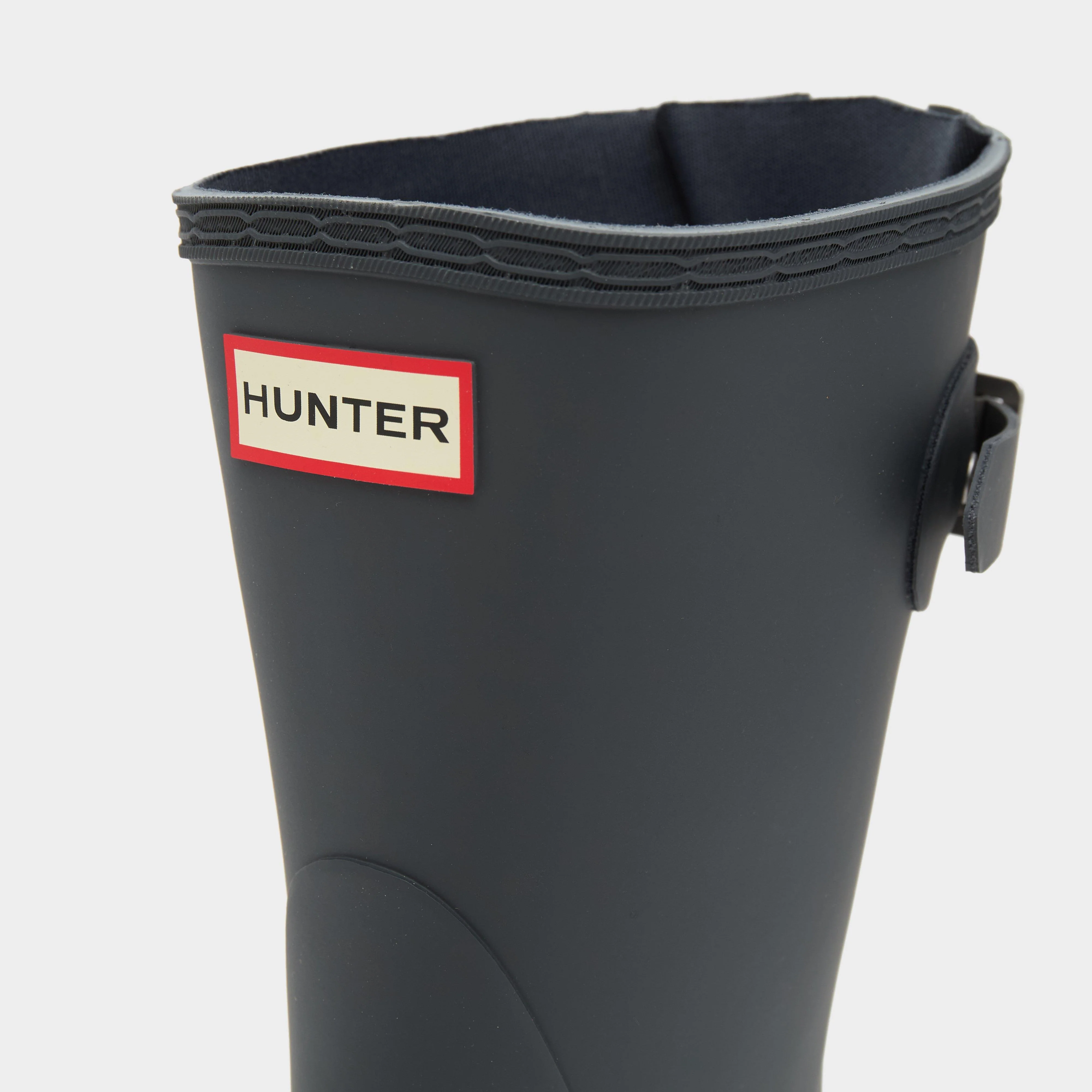Womens Short Back Adjustable Wellington Boots Black - Image 5