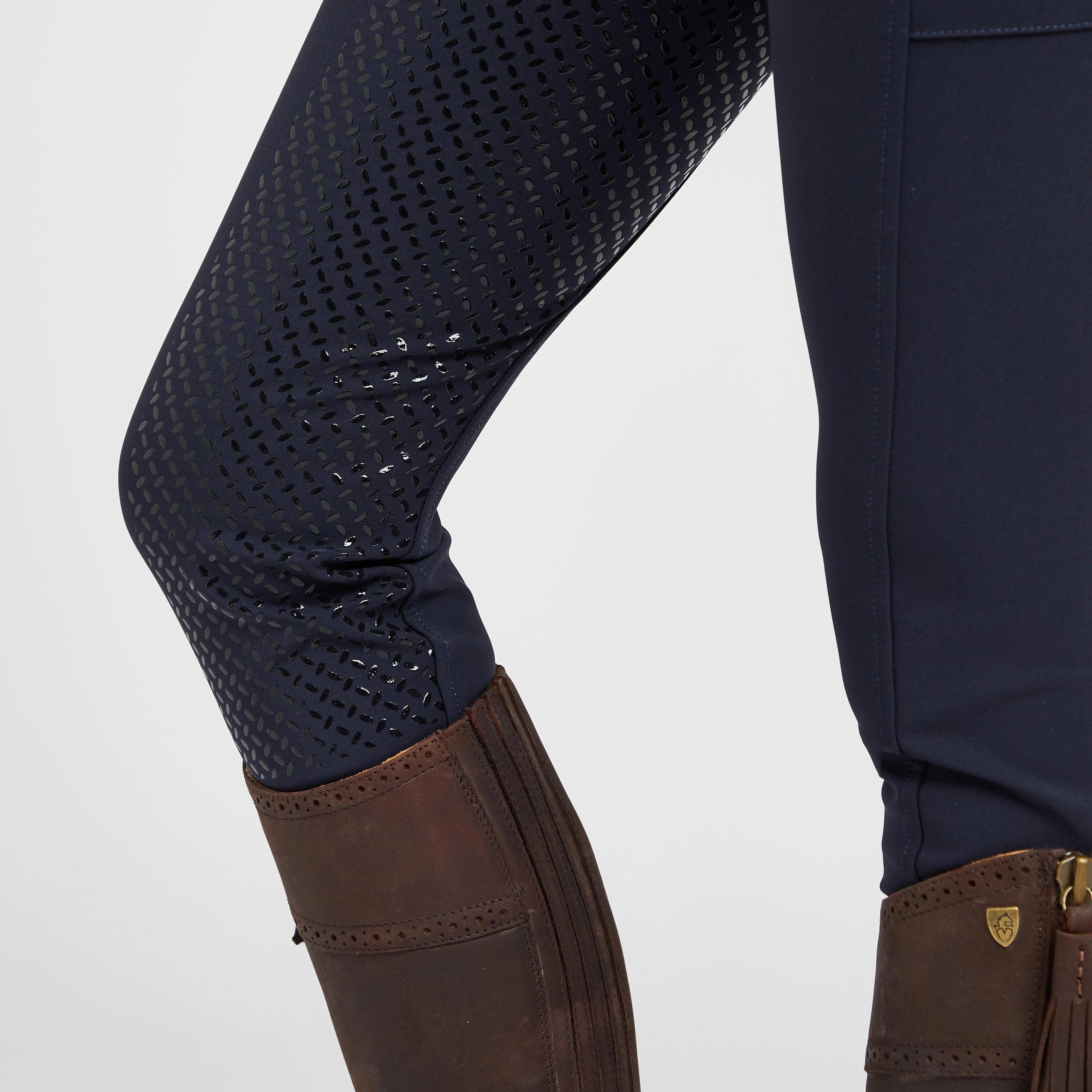 Womens Classic Full Seat Riding Tights Navy - Image 5