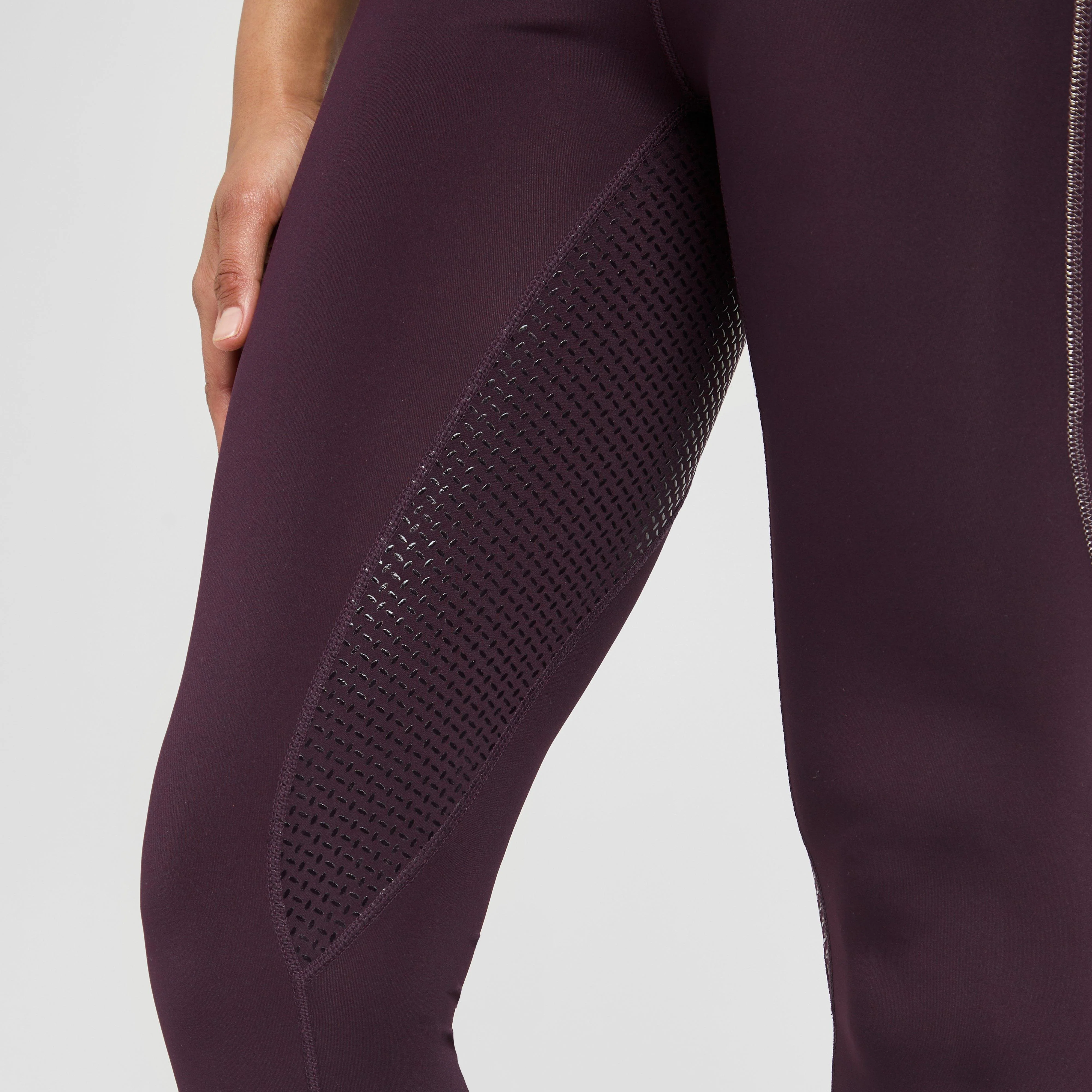 Womens Sporty Sue Full Seat Riding Tights Dark Berry - Image 6
