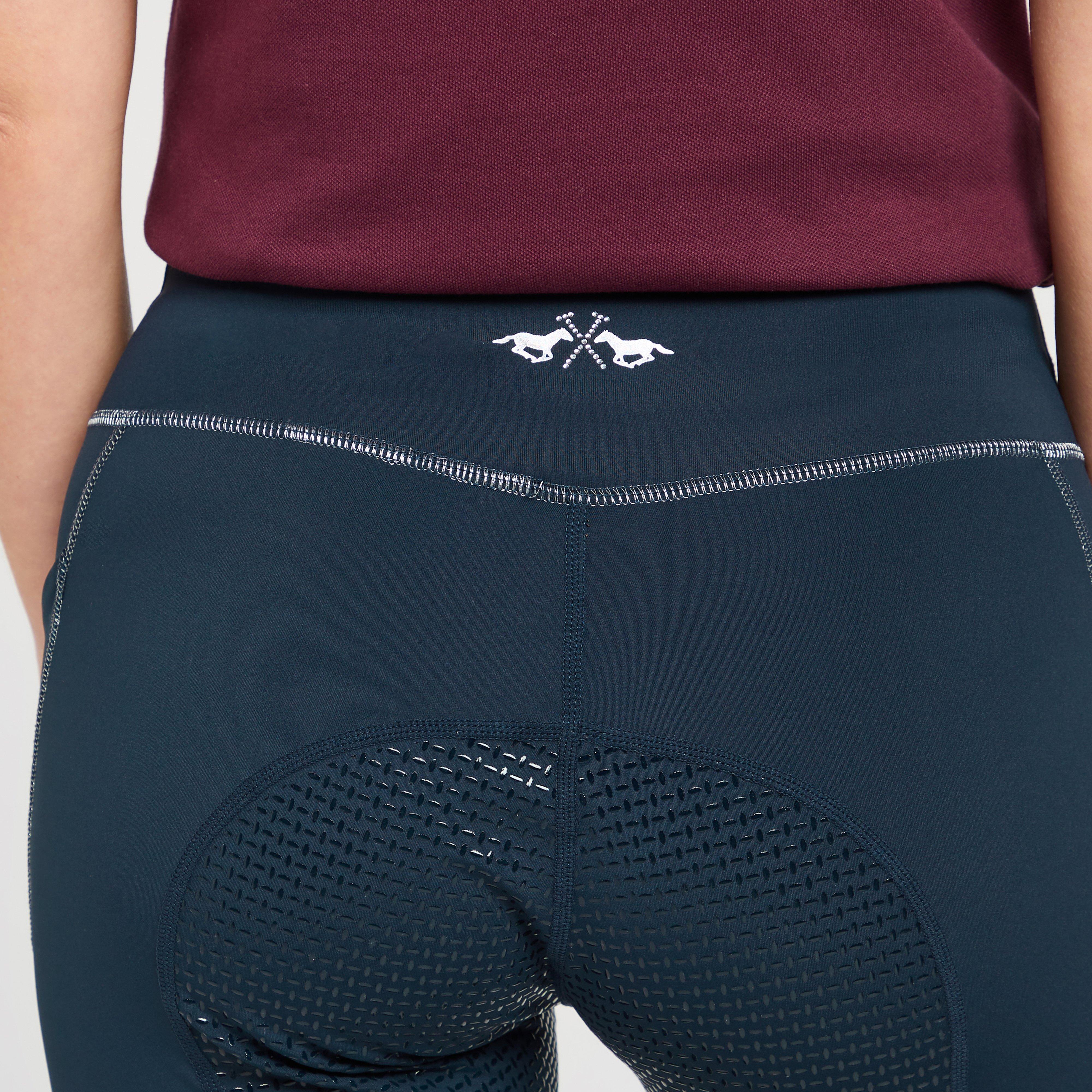 Womens Sporty Sue Full Seat Riding Tights Navy - Image 5