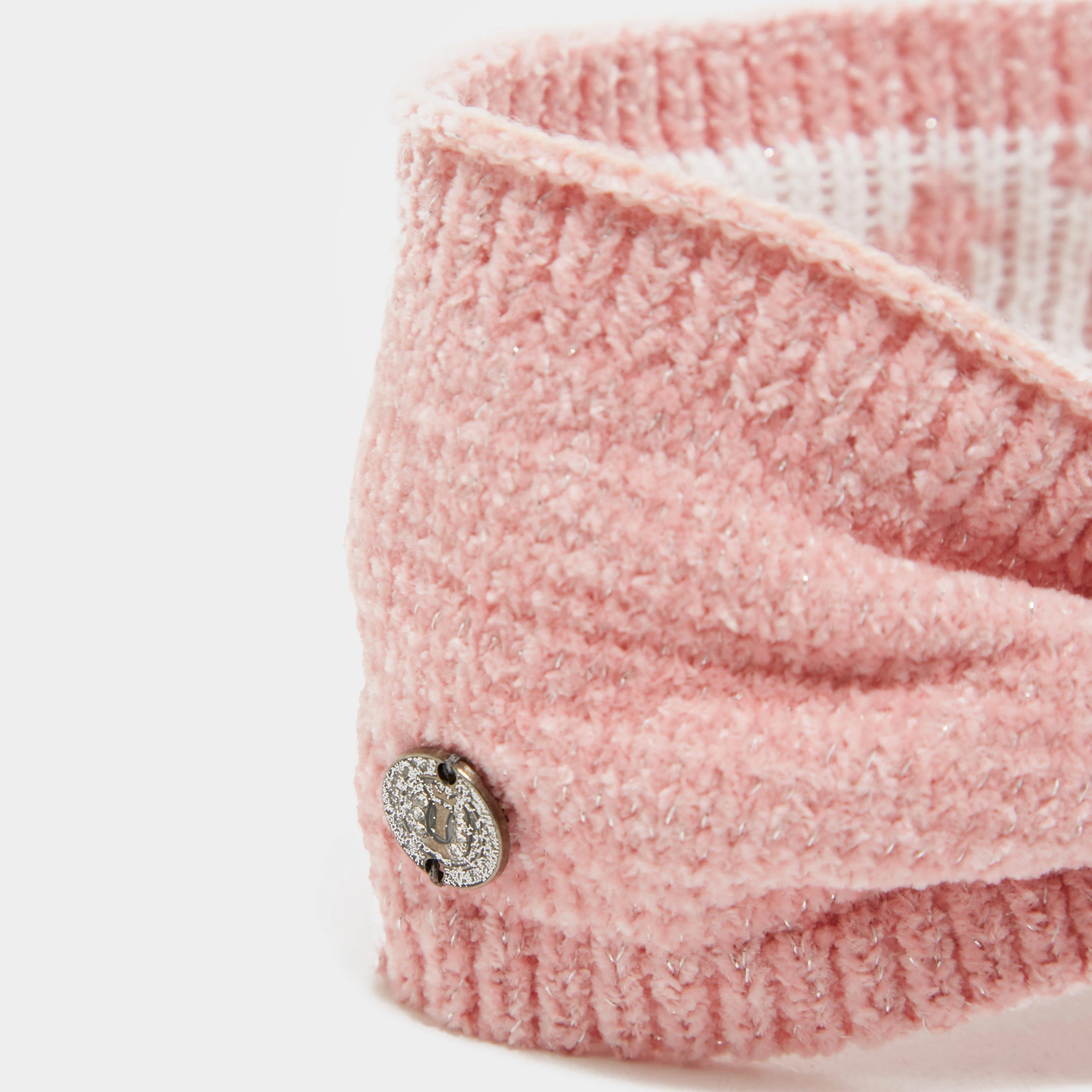 Womens Dusty Star Velvet Headband Classy Pink - Image 3