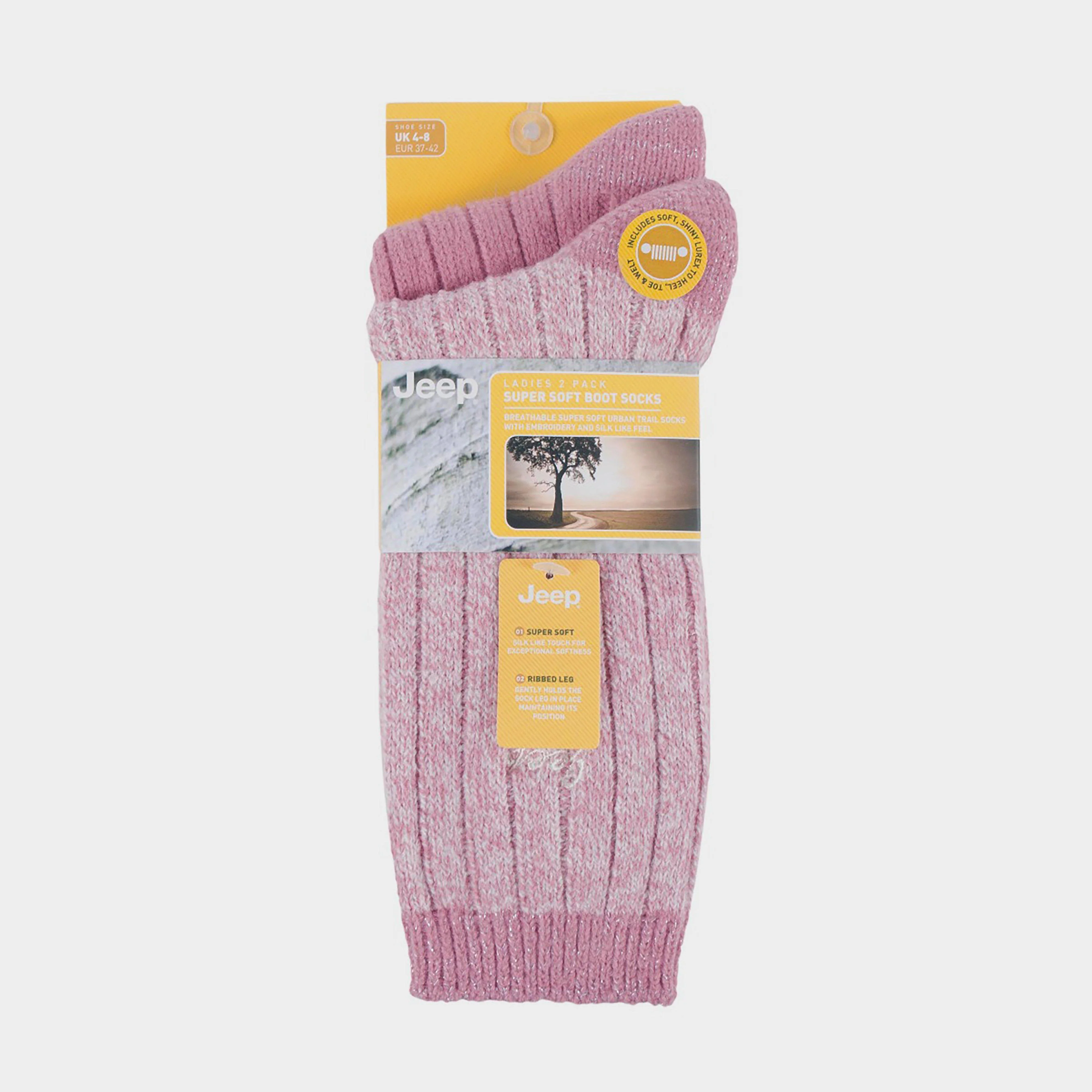 Womens Supersoft Boot Socks 2 Pack Rose - Image 2