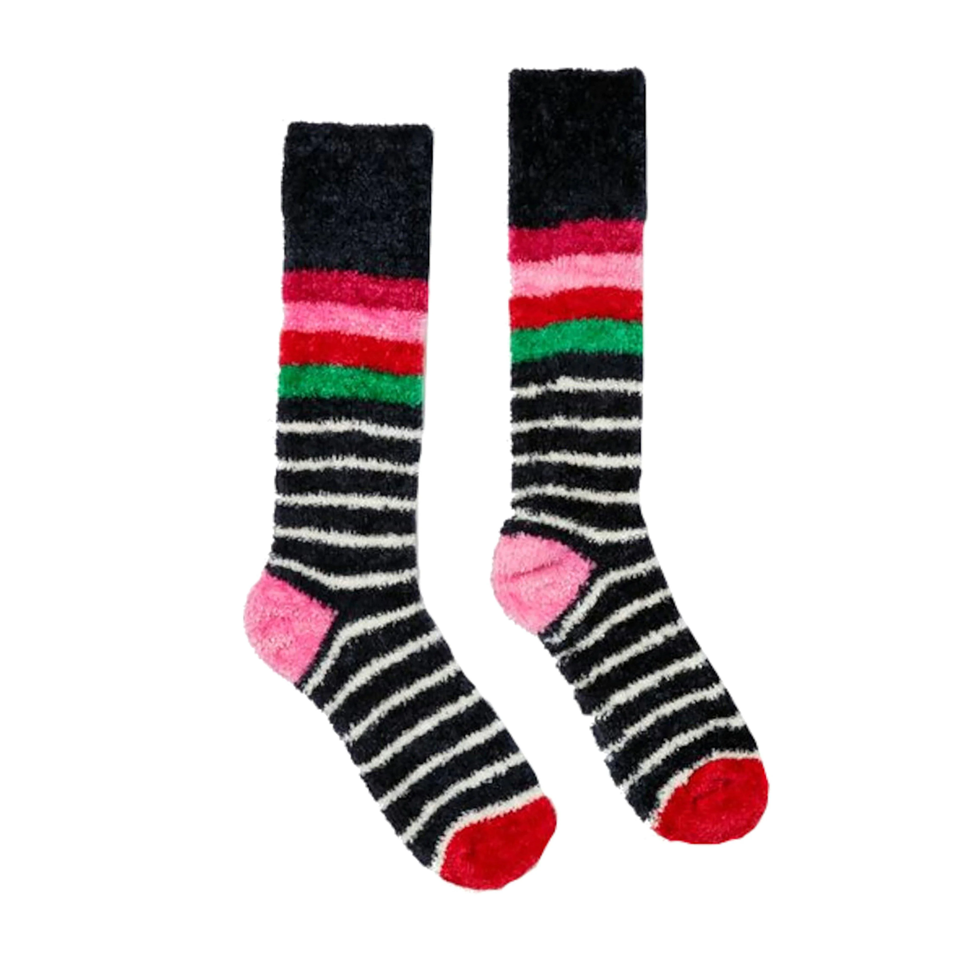 Fab Fluffy Socks Navy Stripe - Image 4