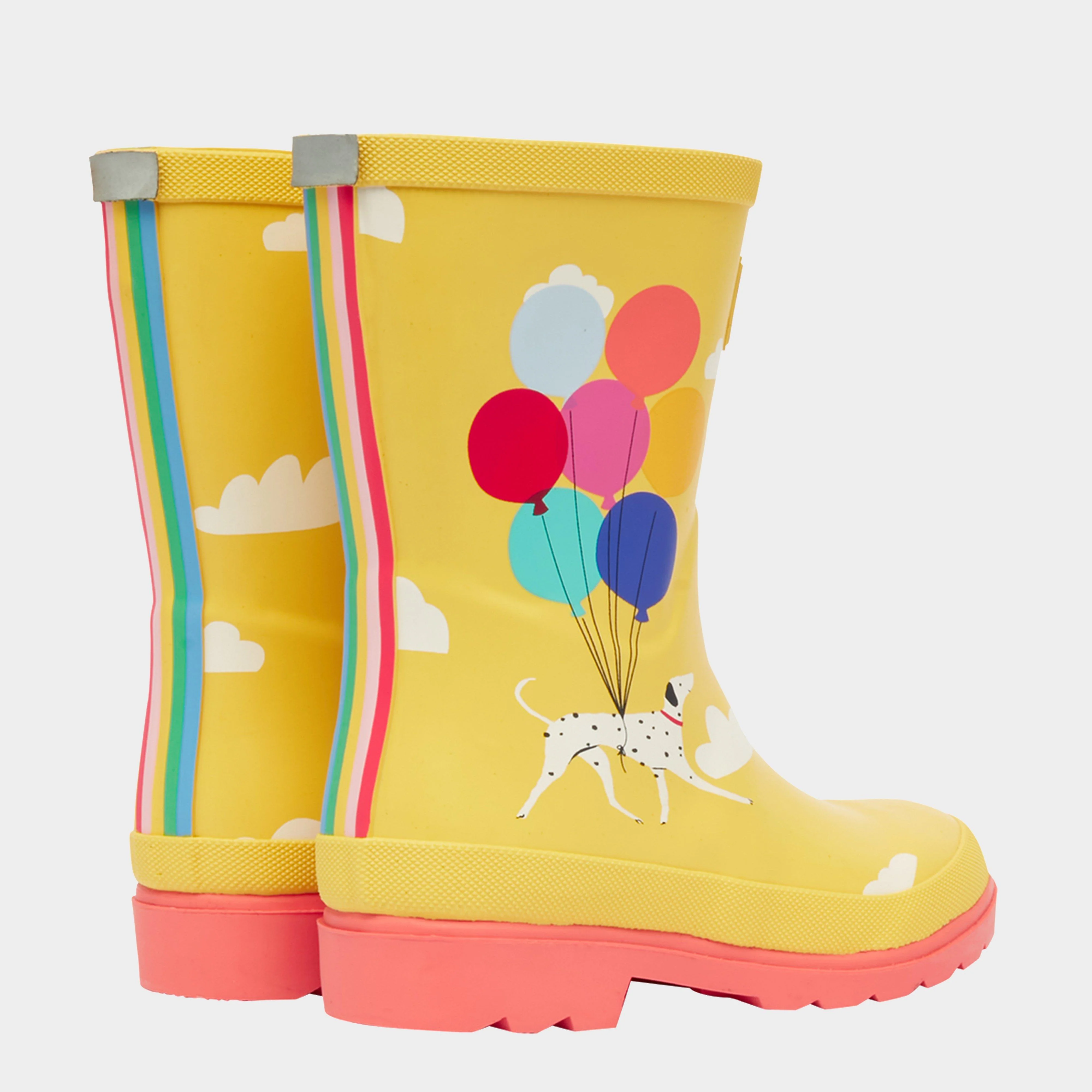 Kids' Welly Print Wellies Yellow Sky - Image 2