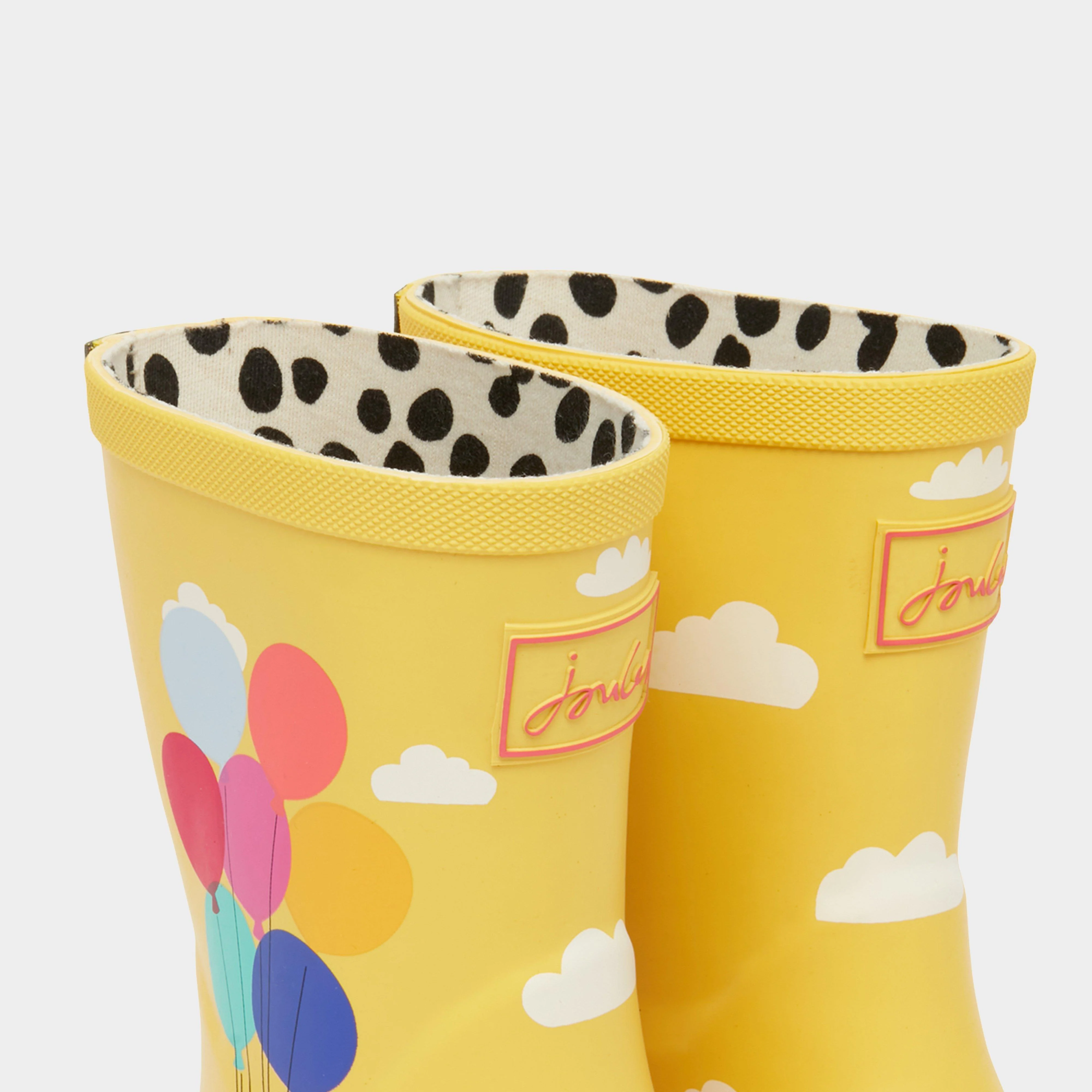 Kids' Welly Print Wellies Yellow Sky - Image 4