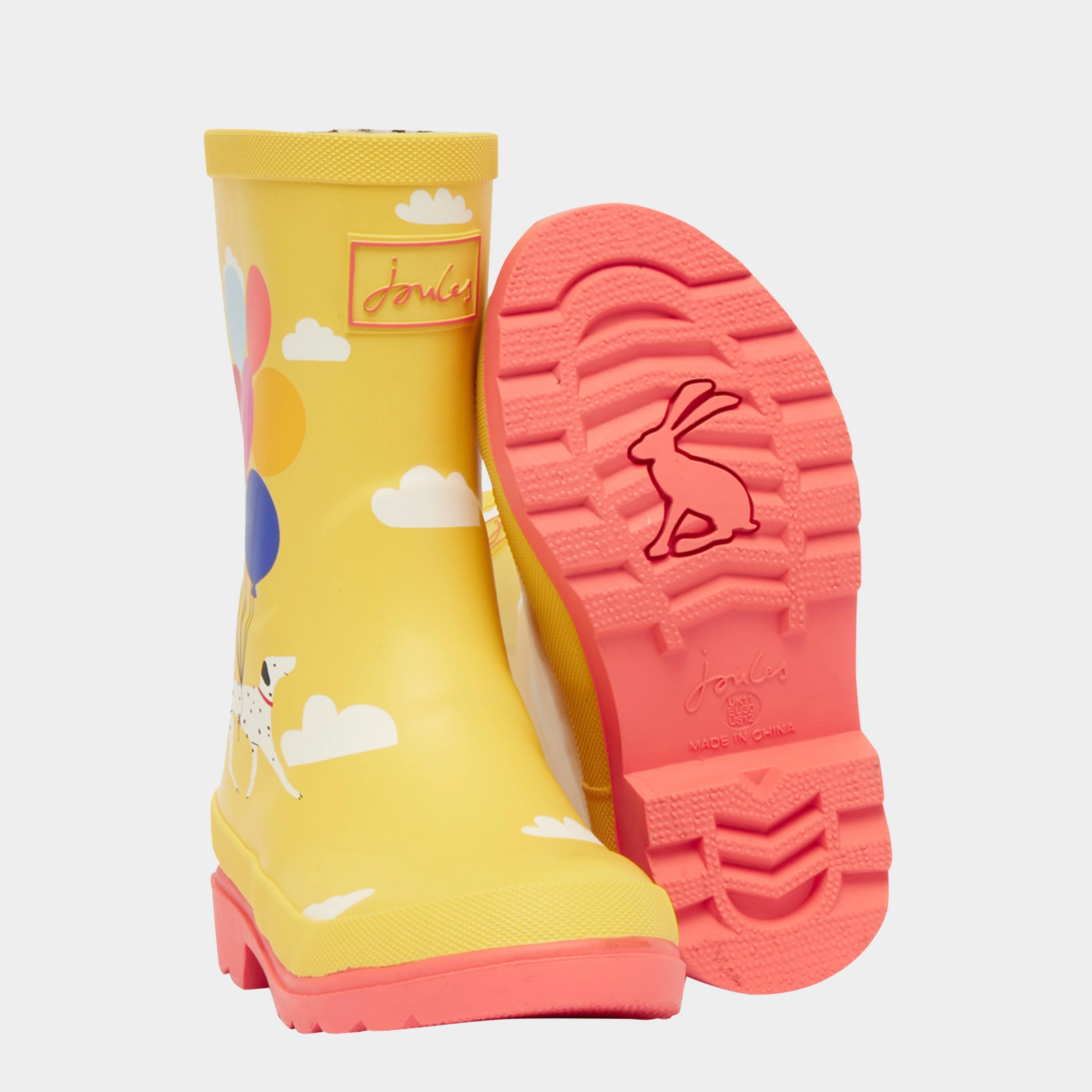 Kids' Welly Print Wellies Yellow Sky - Image 6