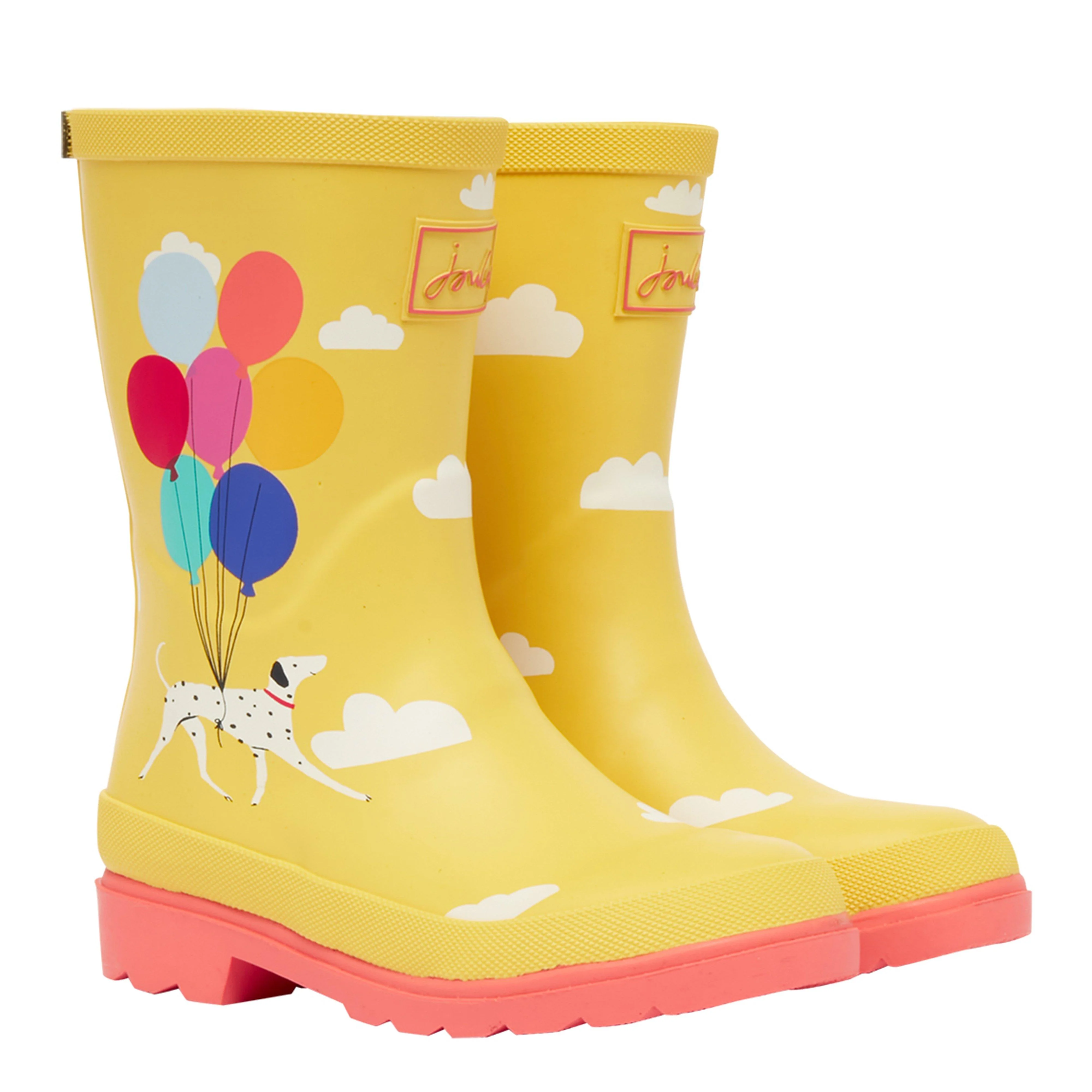 Kids' Welly Print Wellies Yellow Sky - Image 7