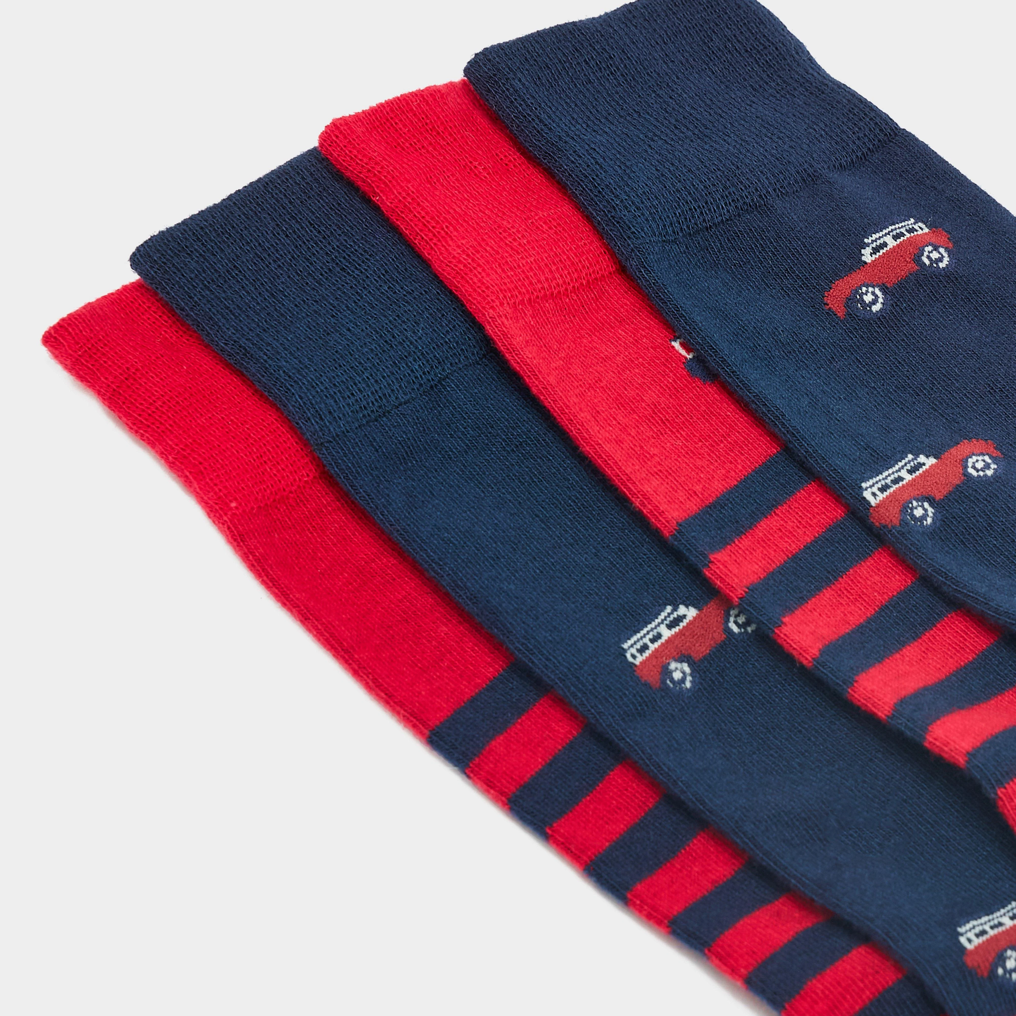 Mens Kingsbury 2 Pack Socks Navy/Red - Image 2