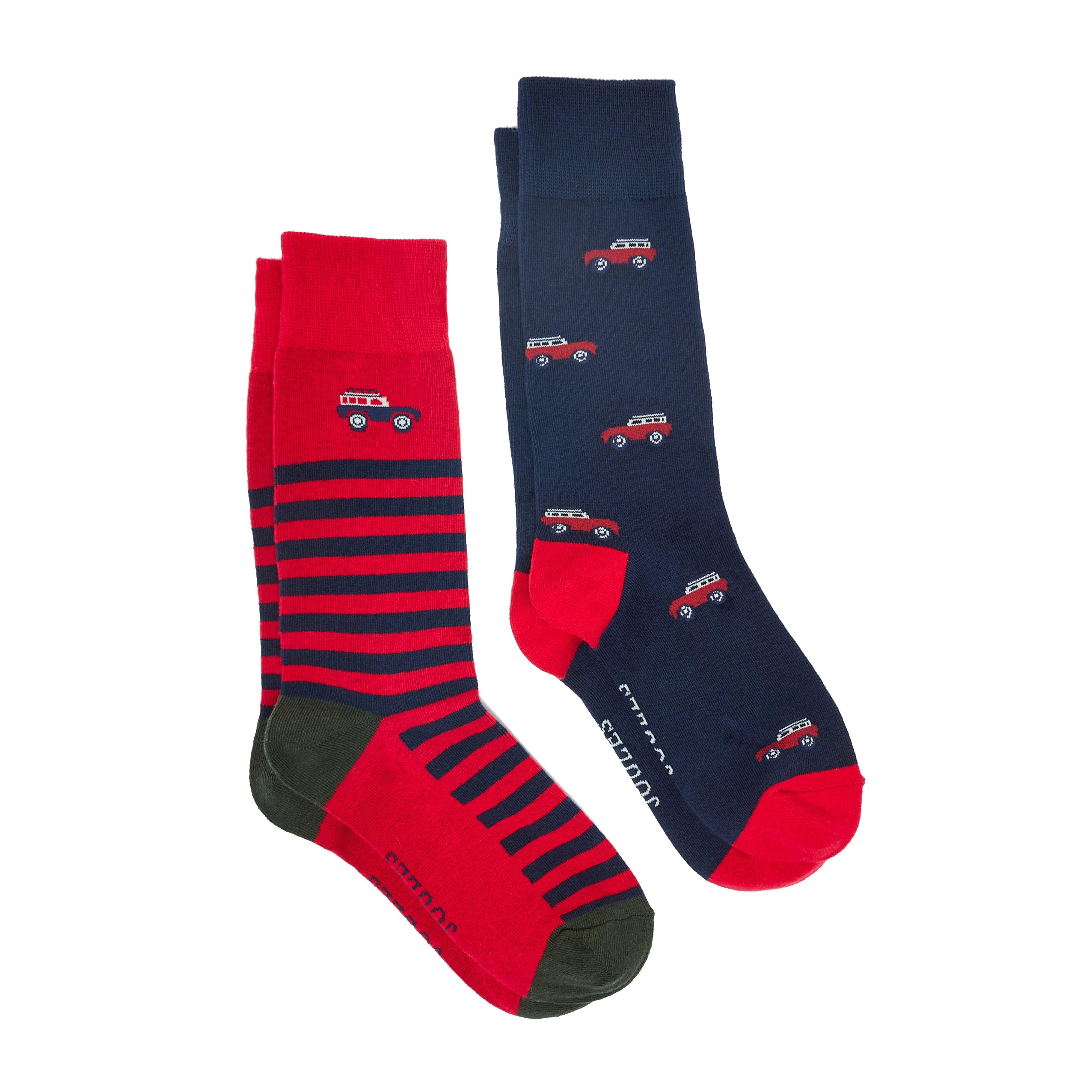 Mens Kingsbury 2 Pack Socks Navy/Red - Image 4