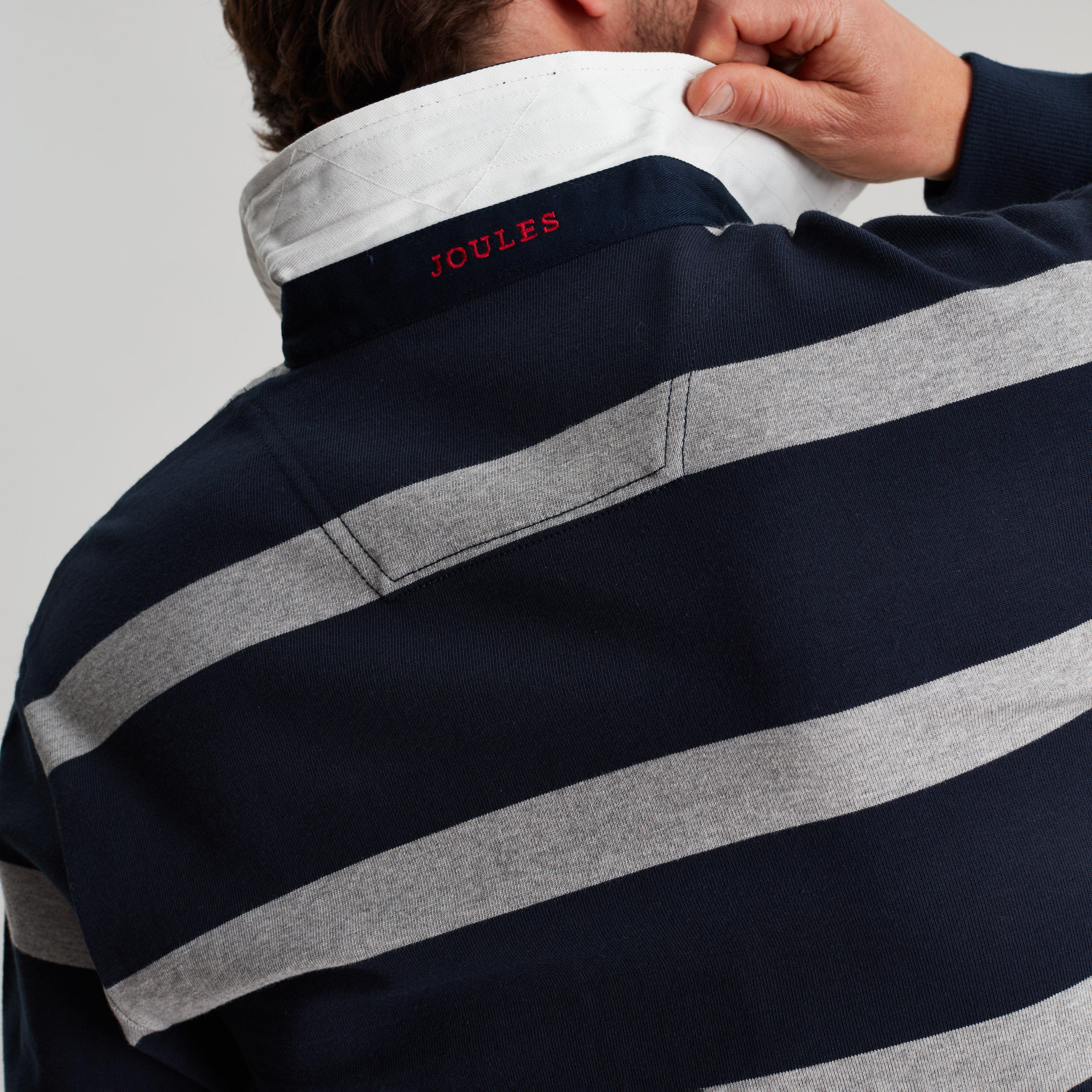 Mens Onside Sweater Grey Navy Stripe - Image 5