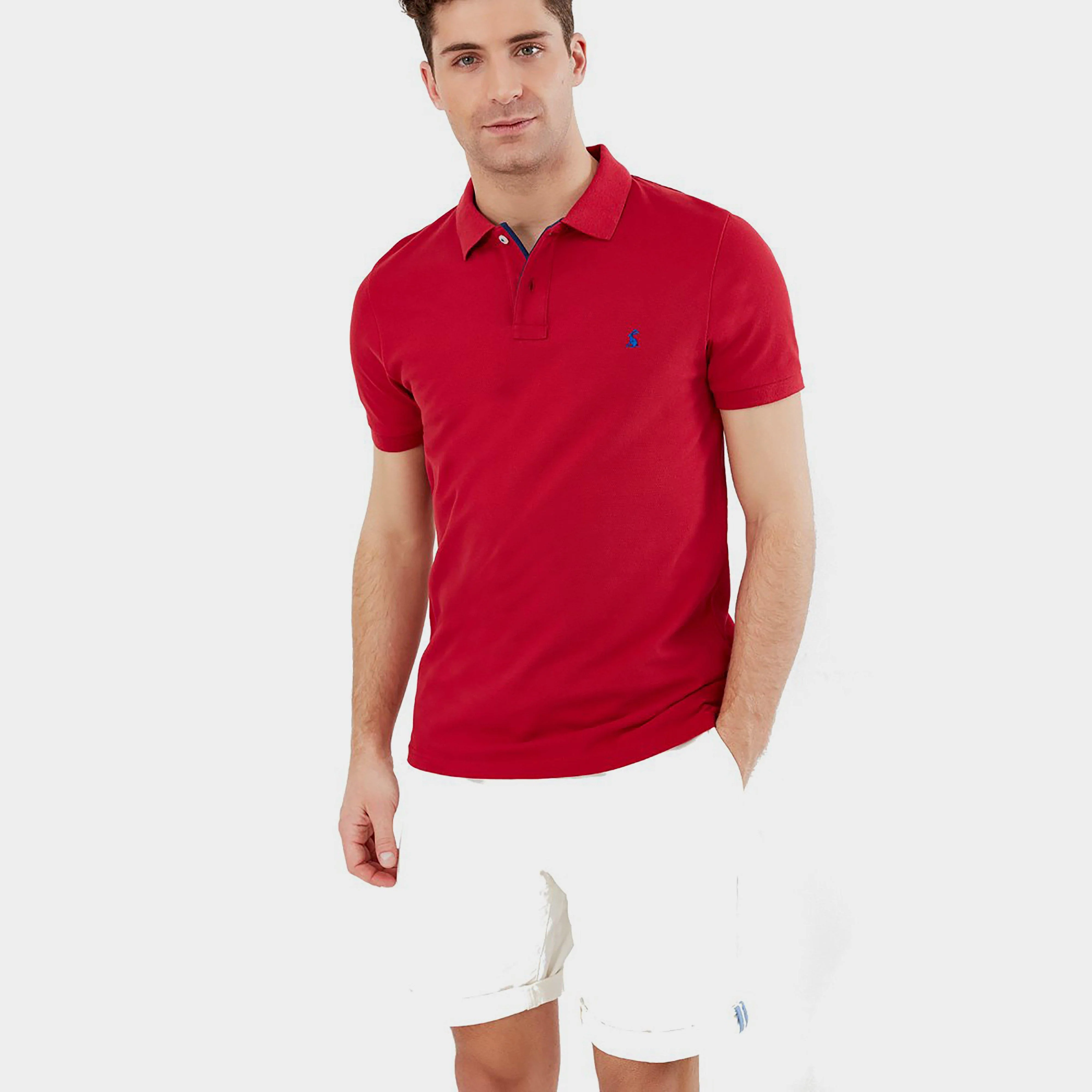 Mens Woody Polo Shirt Deep Rasberry - Image 3