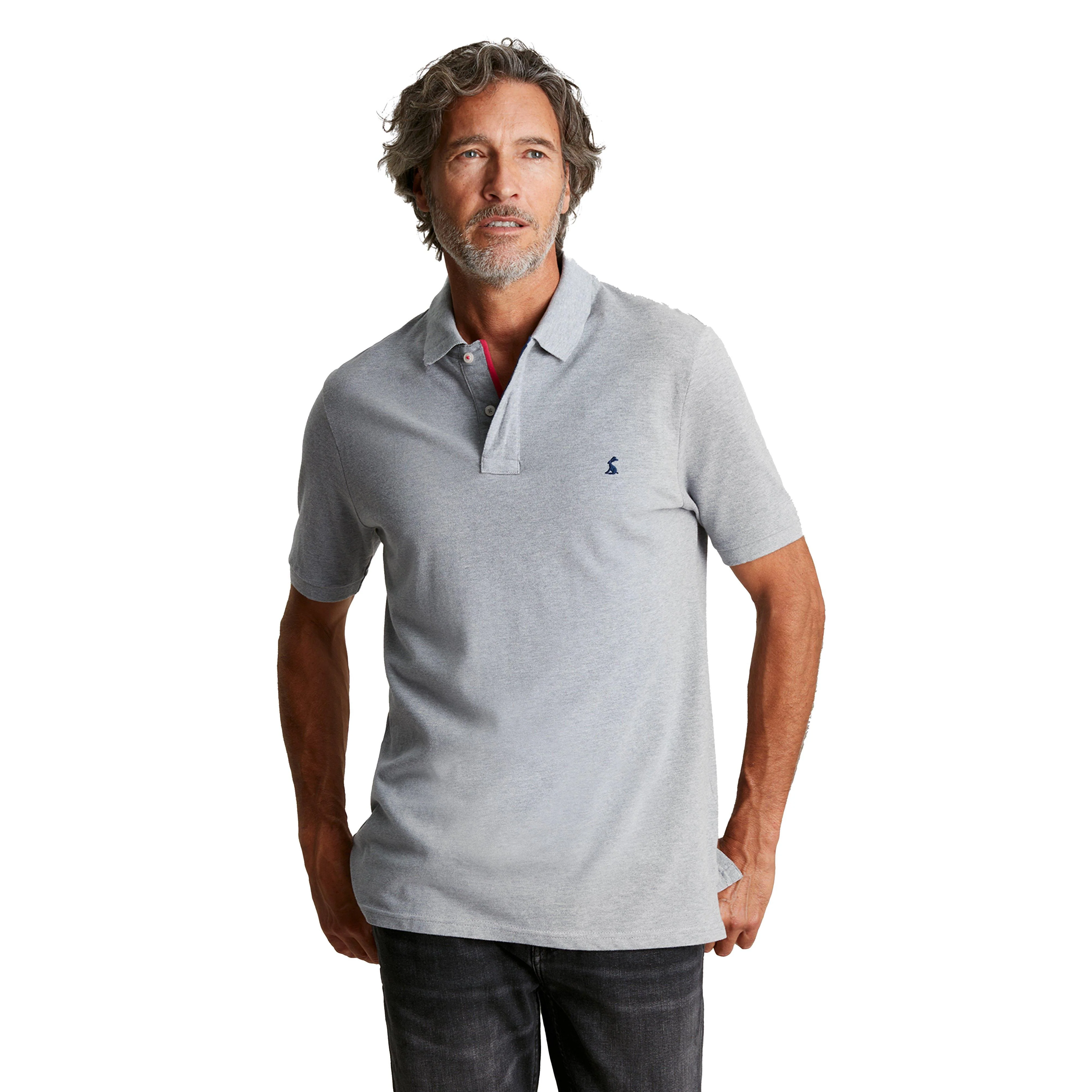 Mens Woody Polo Shirt Grey Marl - Image 9