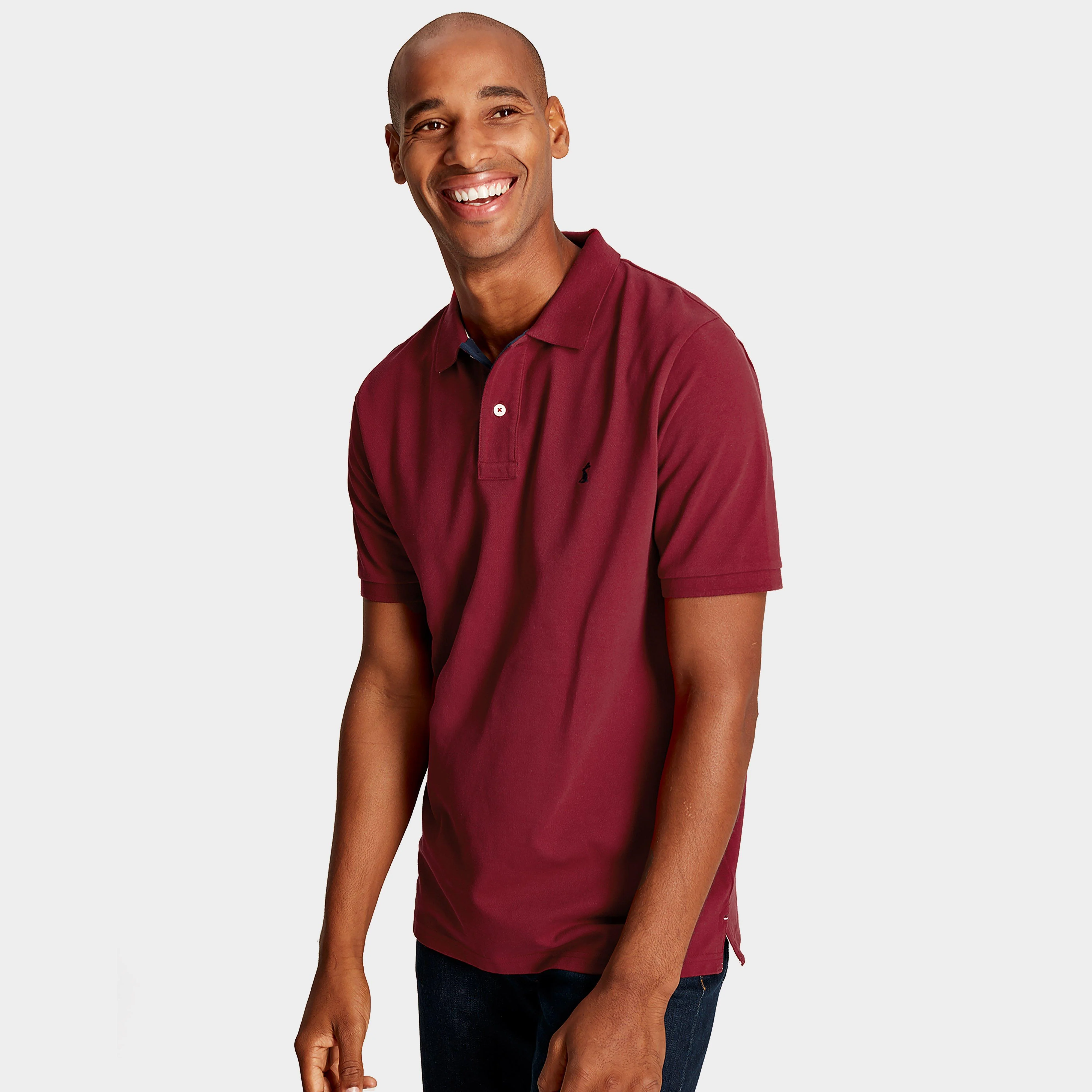 Mens Woody Polo Shirt Rhubarb - Image 3